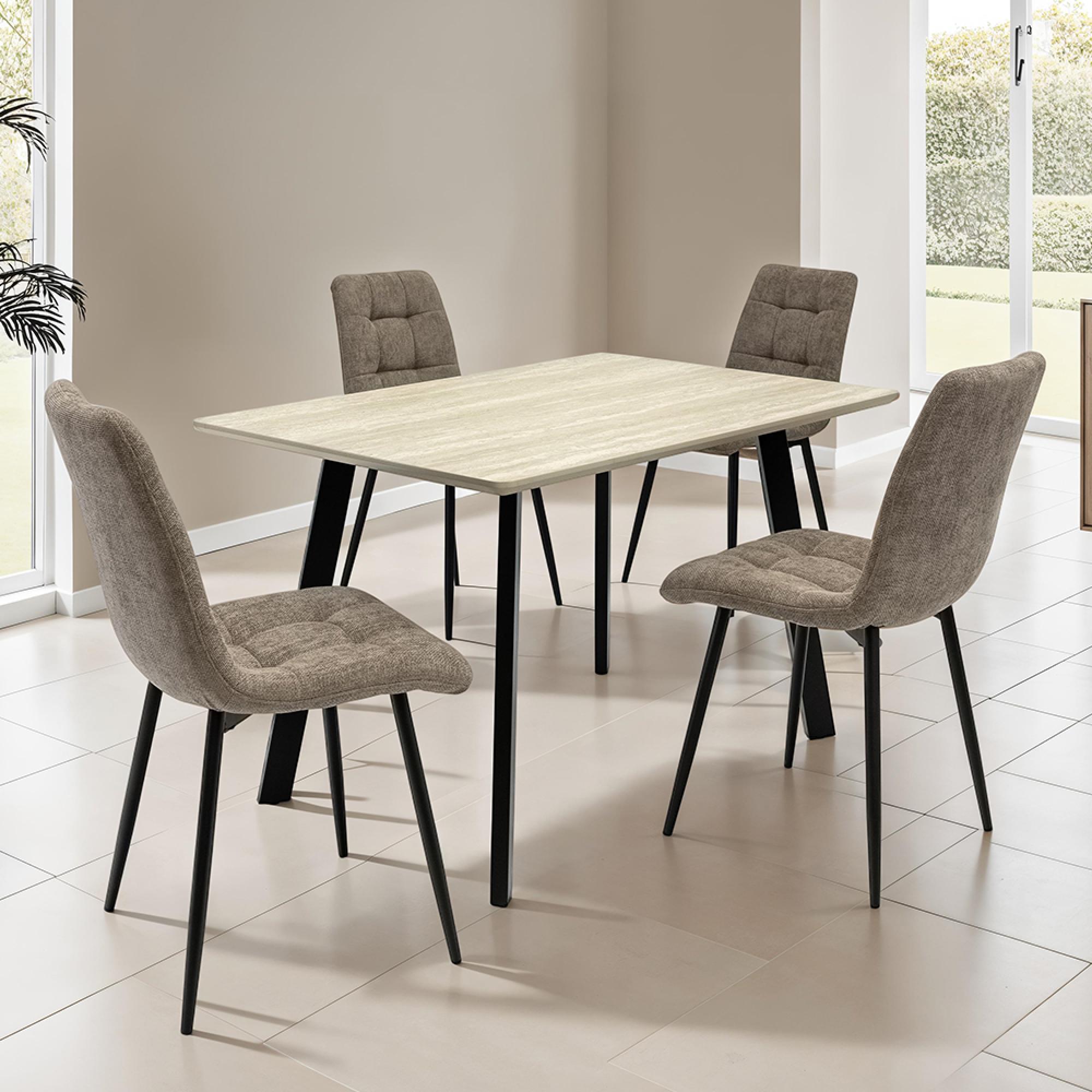 Rialto Dining Table - 4 Seater - 120cm - Travertine