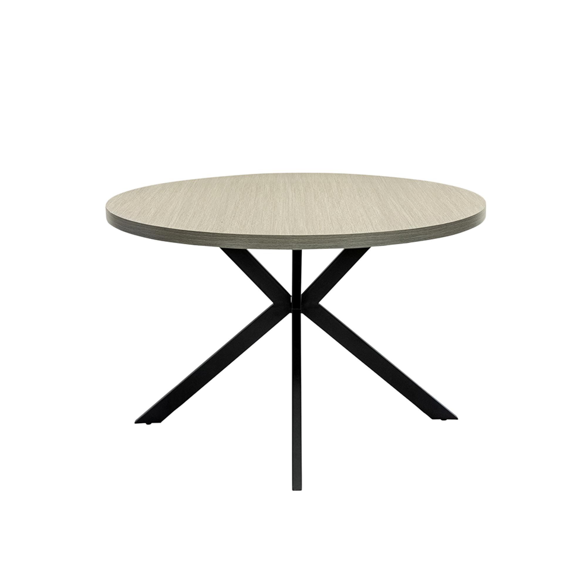 Russo Dining Table - 4 Seater - 120cm - Round - Melamine - Grey
