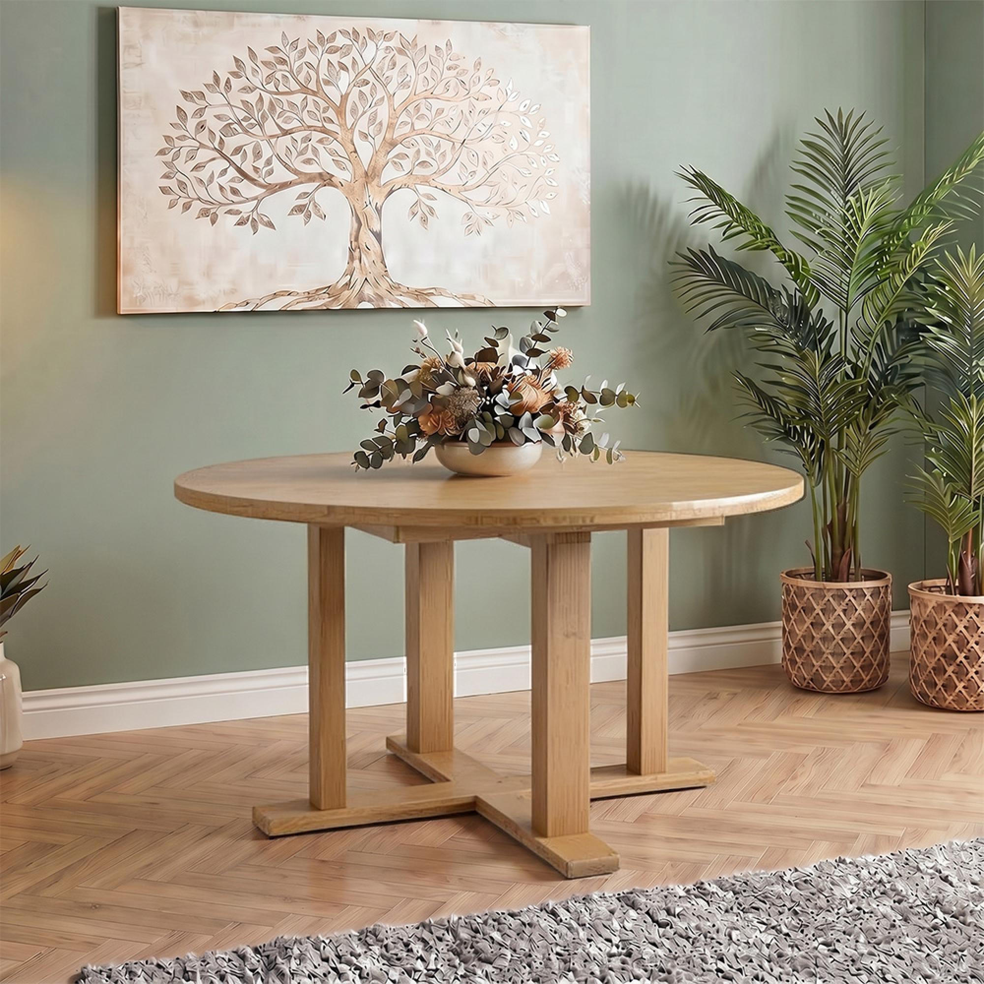 Madrid Dining Table - Oak - 6 Seater - 160cm - Round