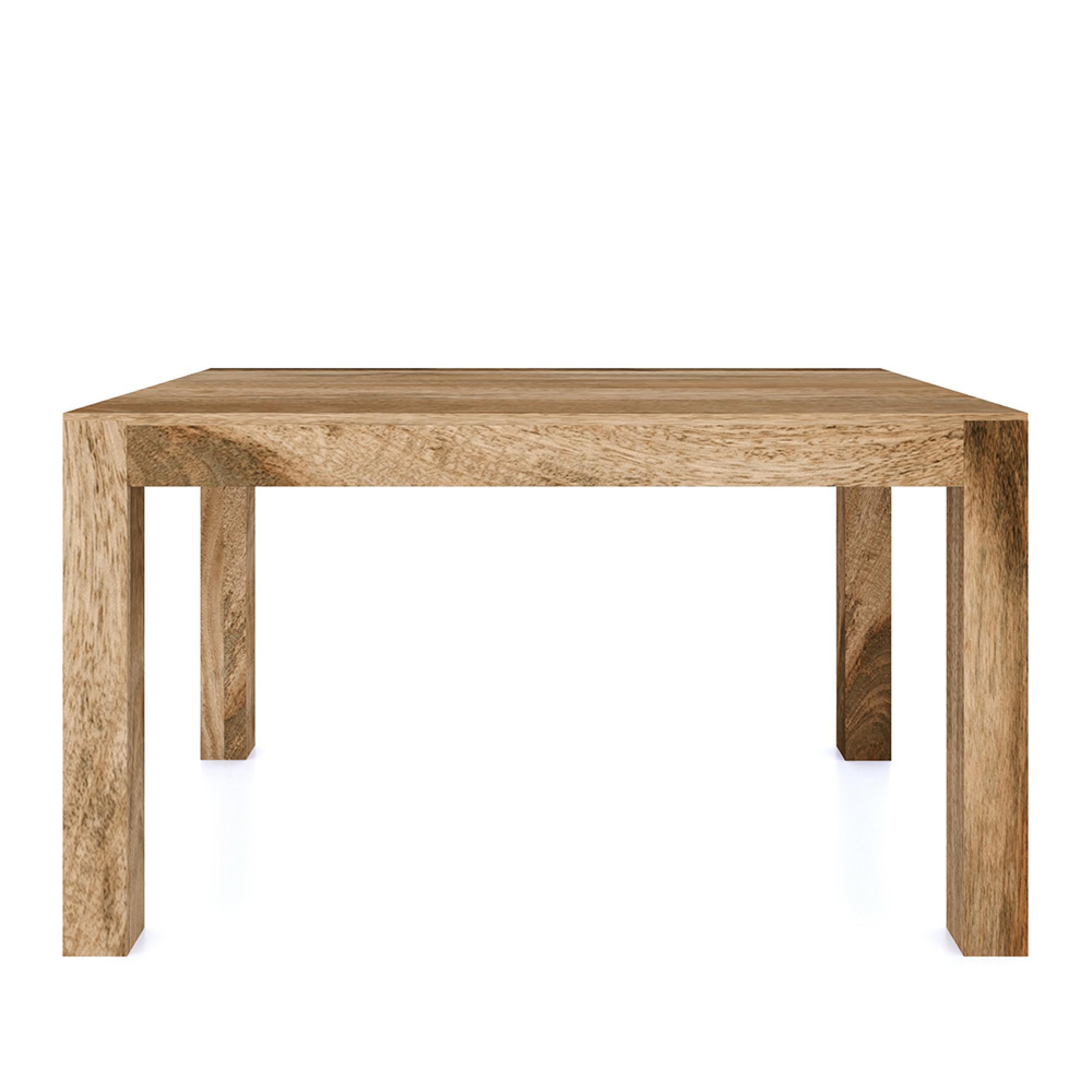 Cube Dining Table - 6 Seater - 135cm - Natural Mango Wood