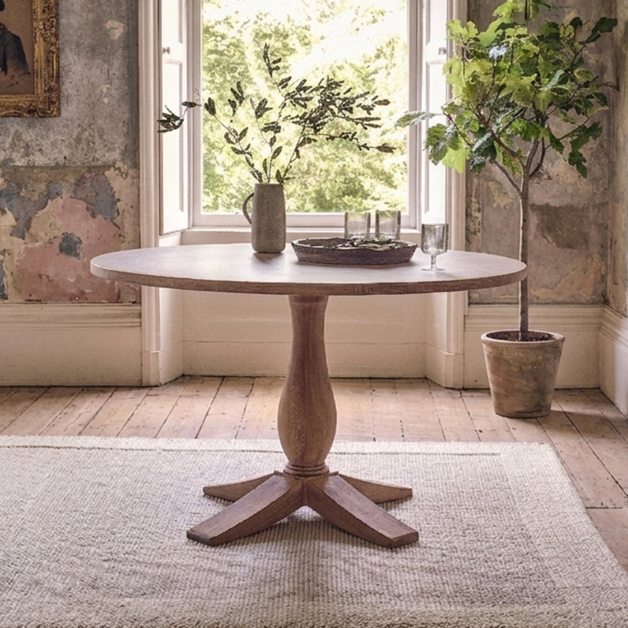 Cannes Dining Table - 4 Seater - 125cm - Round - Timber Wood