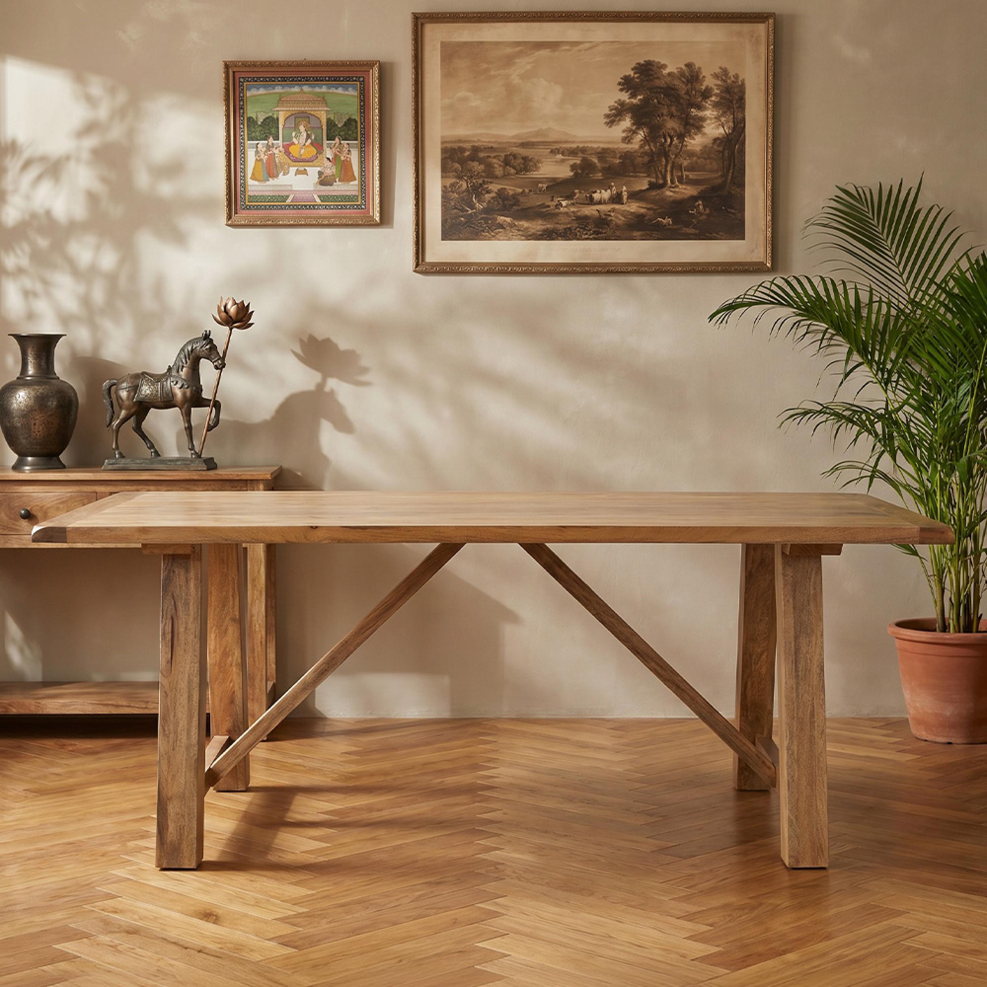 Odisha Dining Table - 8 Seater - 200cm - Solid Mango Wood