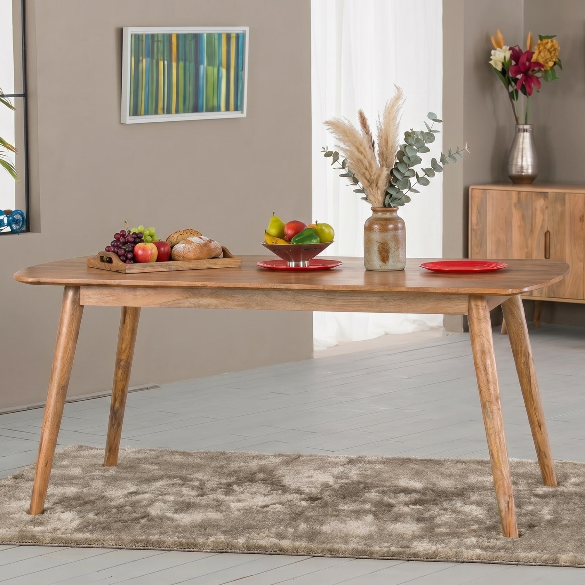 Surya Century Dining Table - 6 Seater - 175cm - Solid Mango Wood