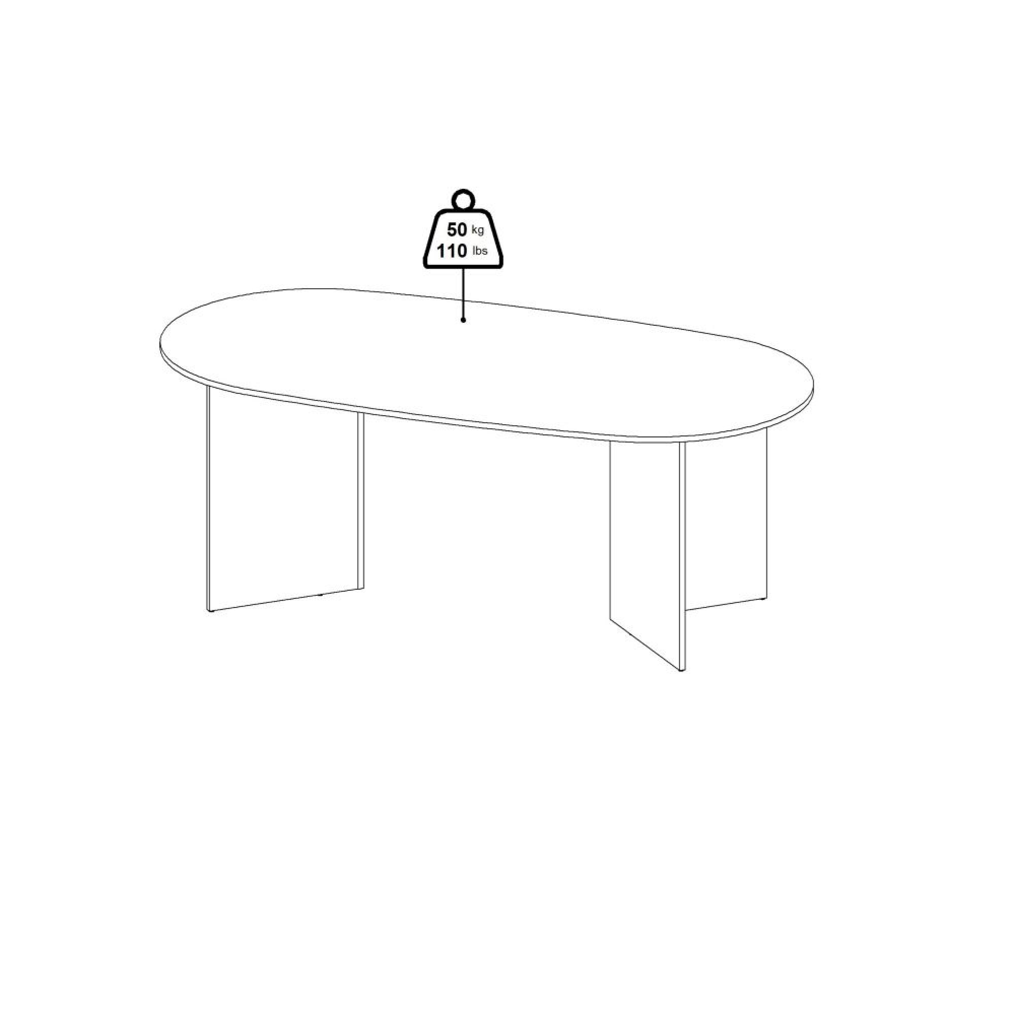 Family Dining Table - 8 Seater - 200cm - Oval - Cashmere
