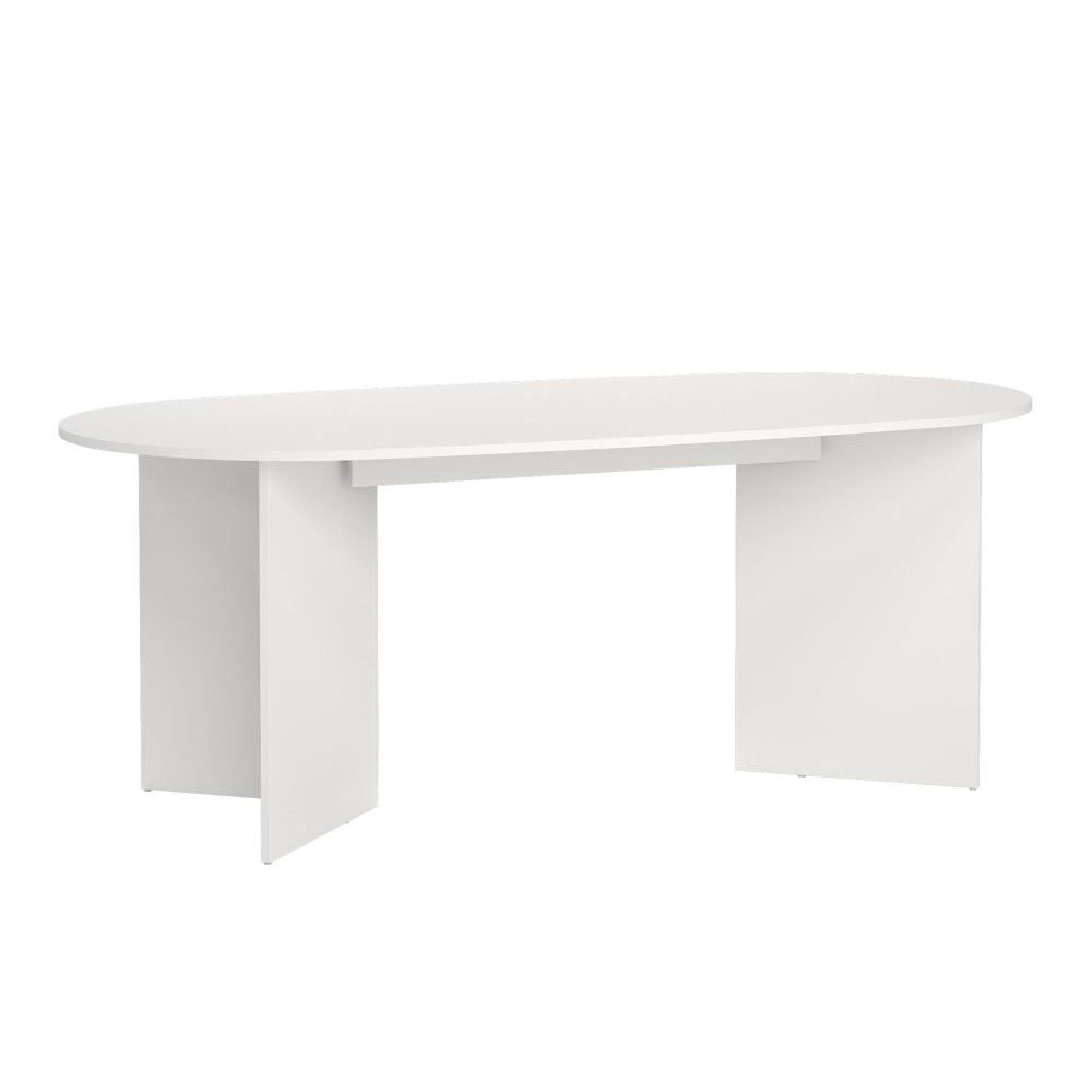 Family Dining Table - 8 Seater - 200cm - Oval - White