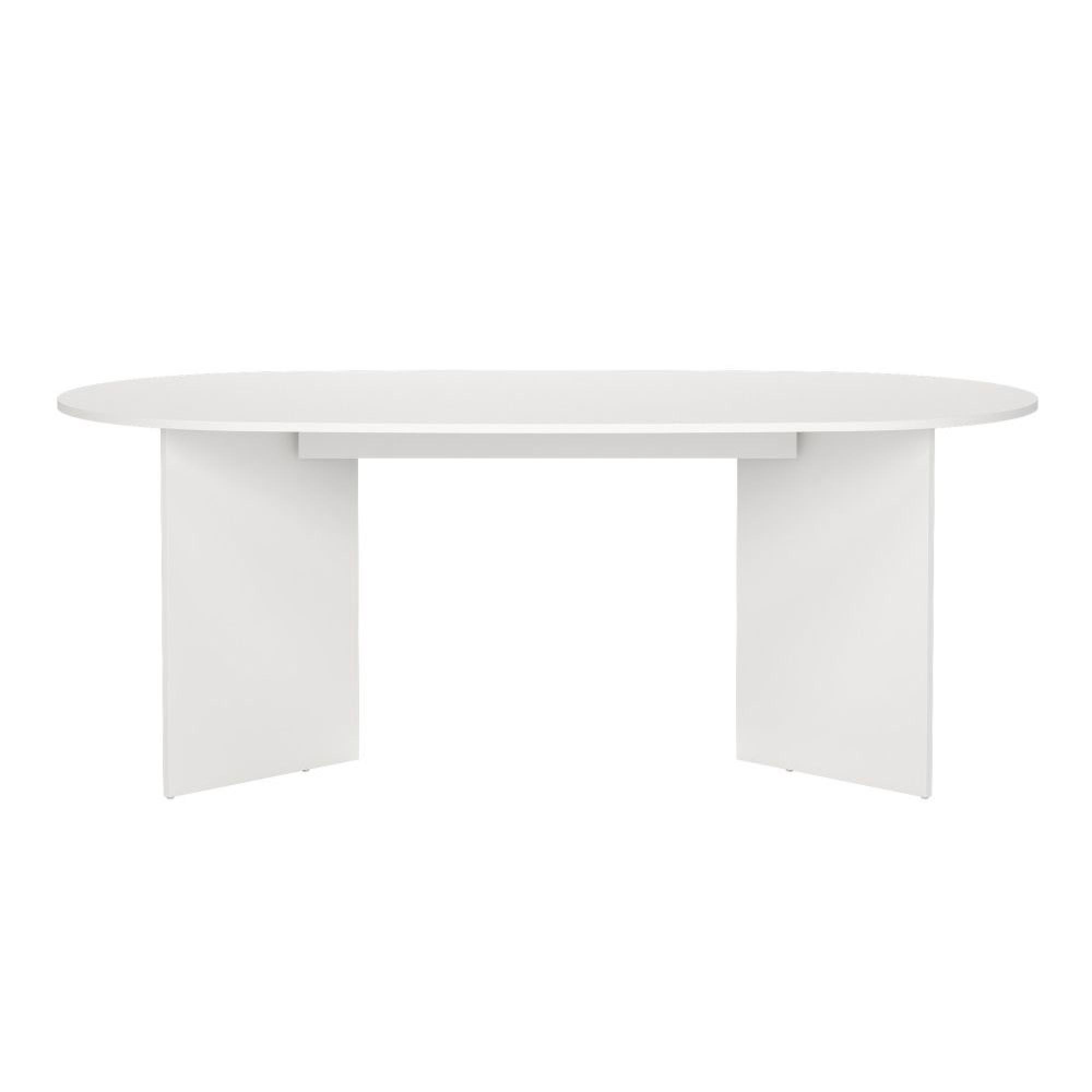 Family Dining Table - 8 Seater - 200cm - Oval - White