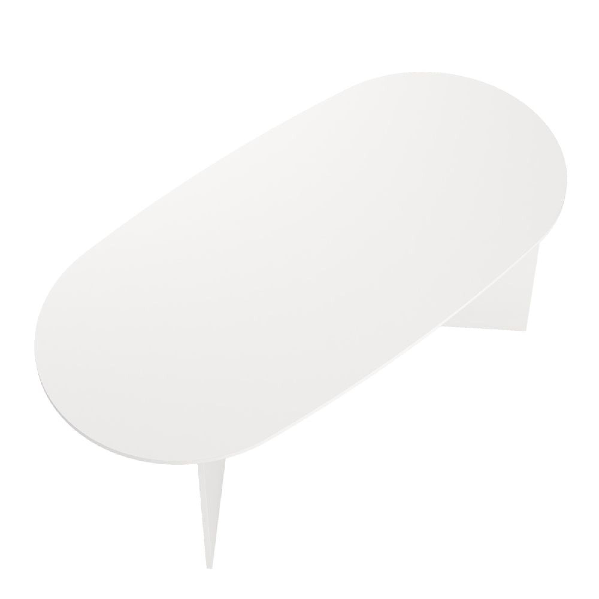 Family Dining Table - 8 Seater - 200cm - Oval - White