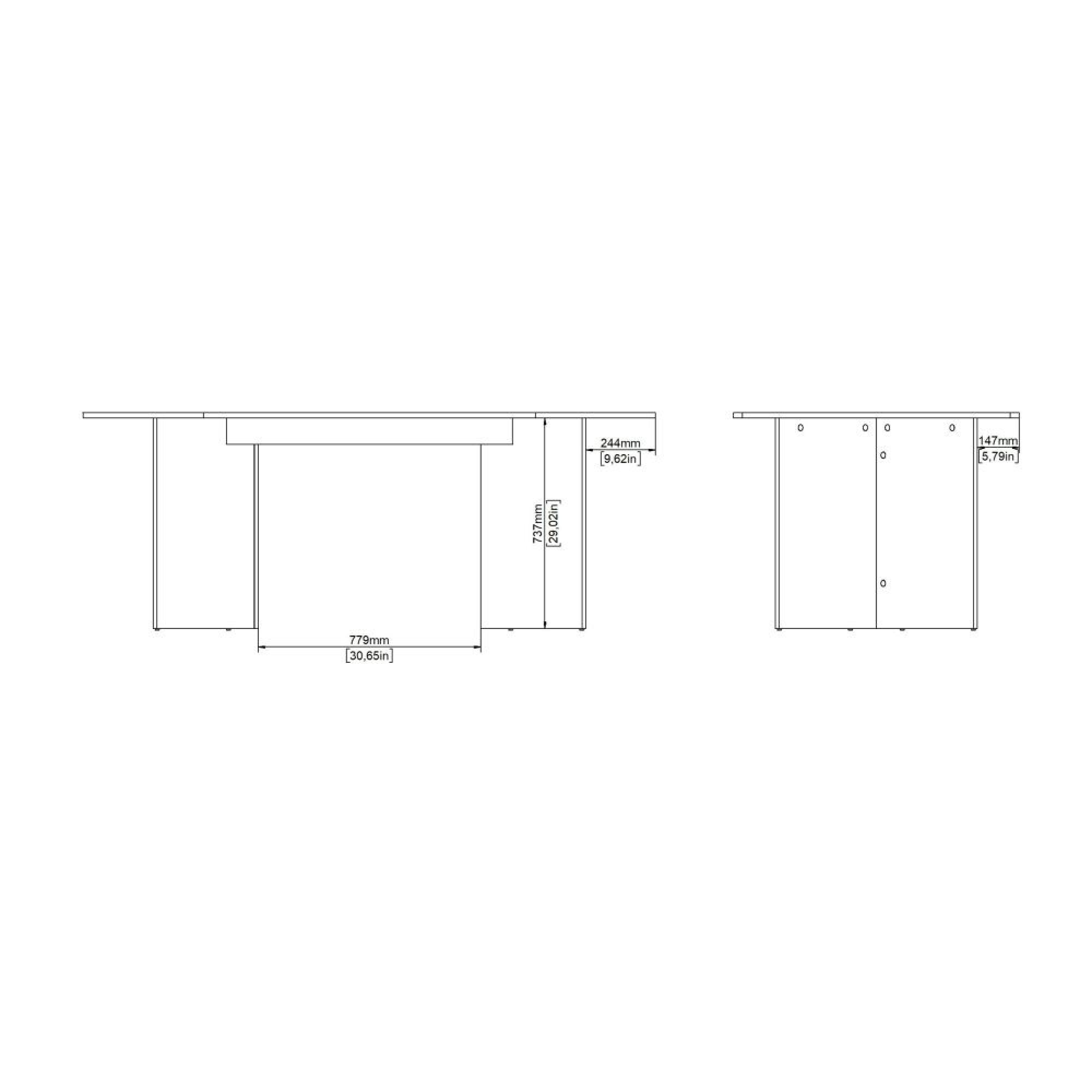 Family Dining Table - 8 Seater - 200cm - Oval - White