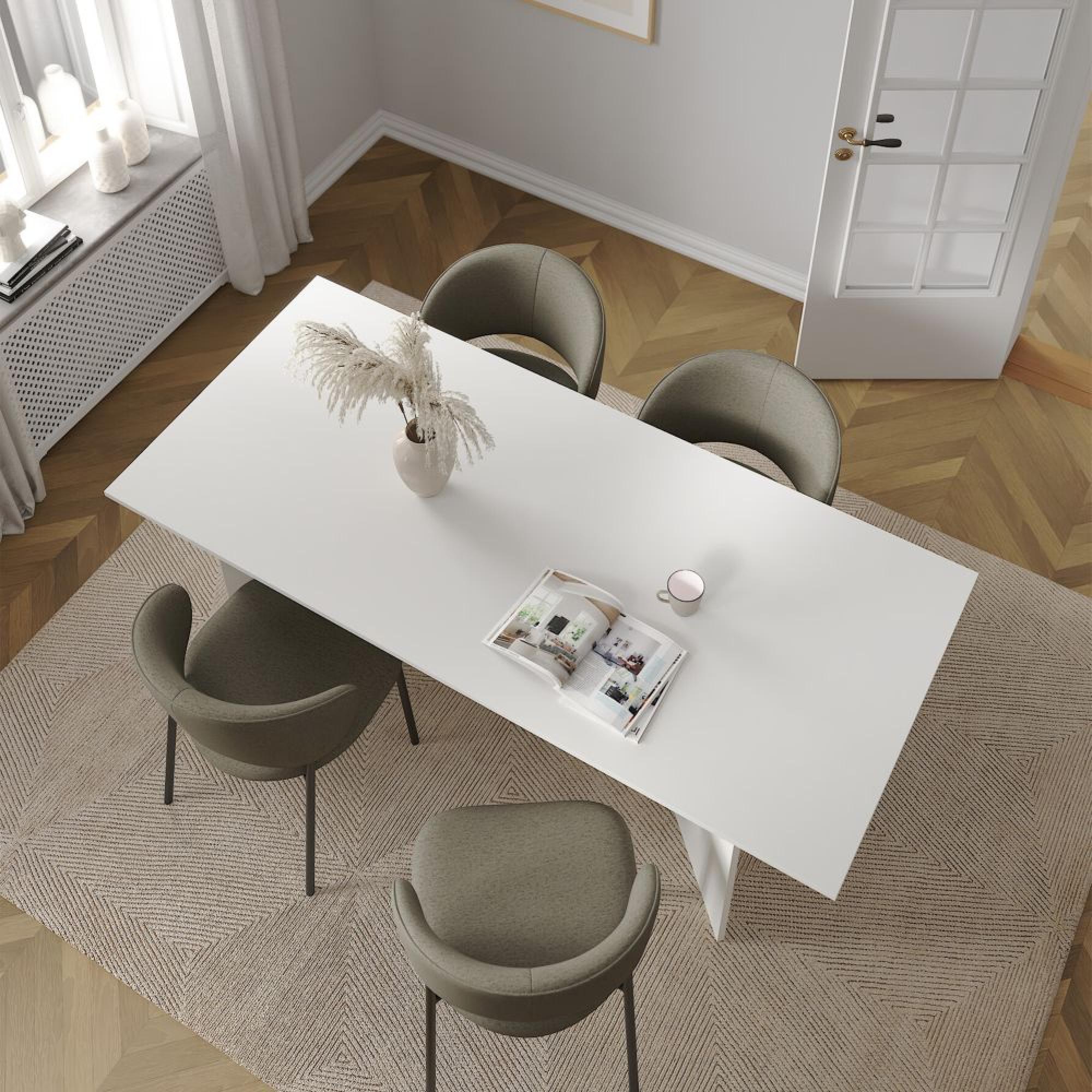Family Dining Table - 8 Seater - 200cm - White