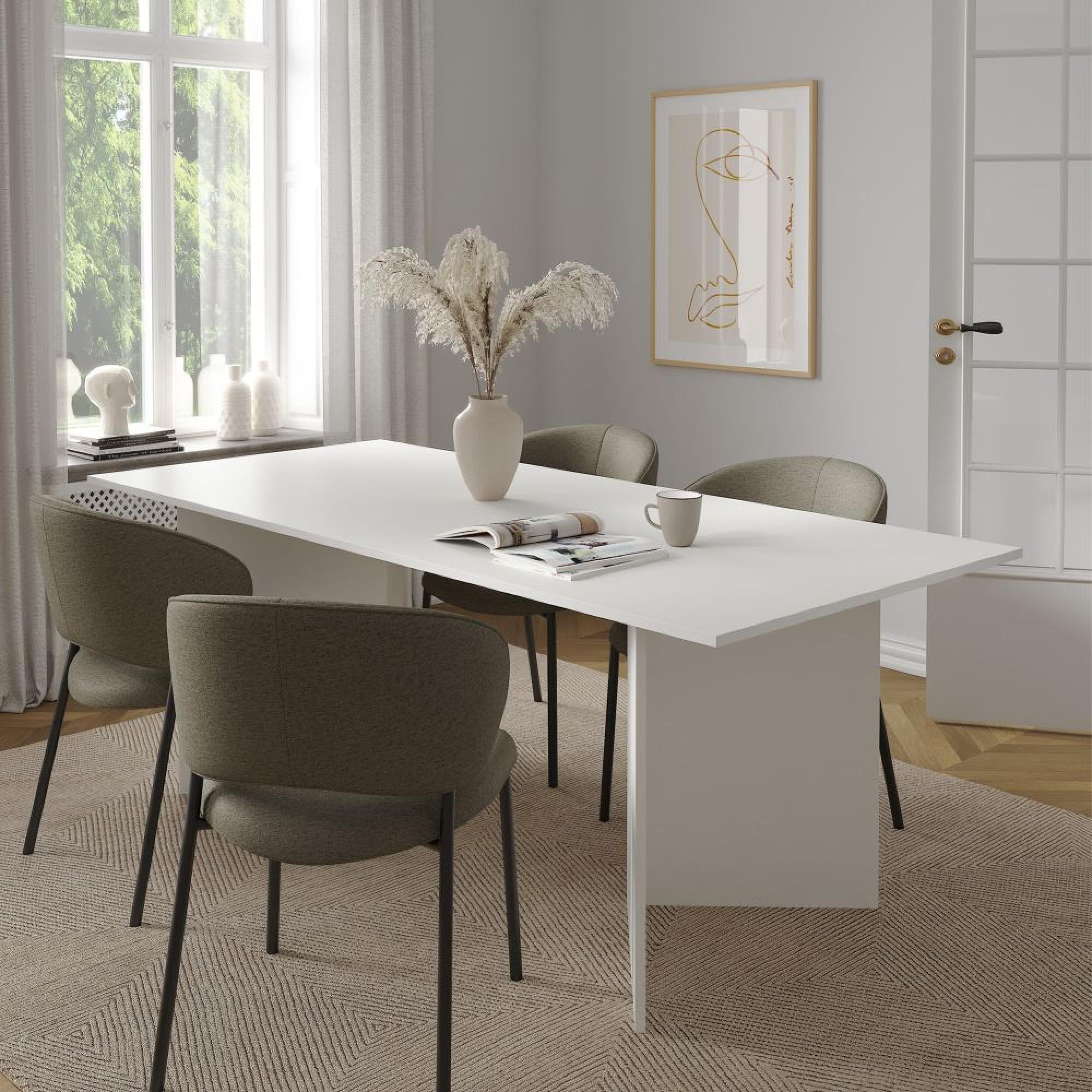 Family Dining Table - 8 Seater - 200cm - White
