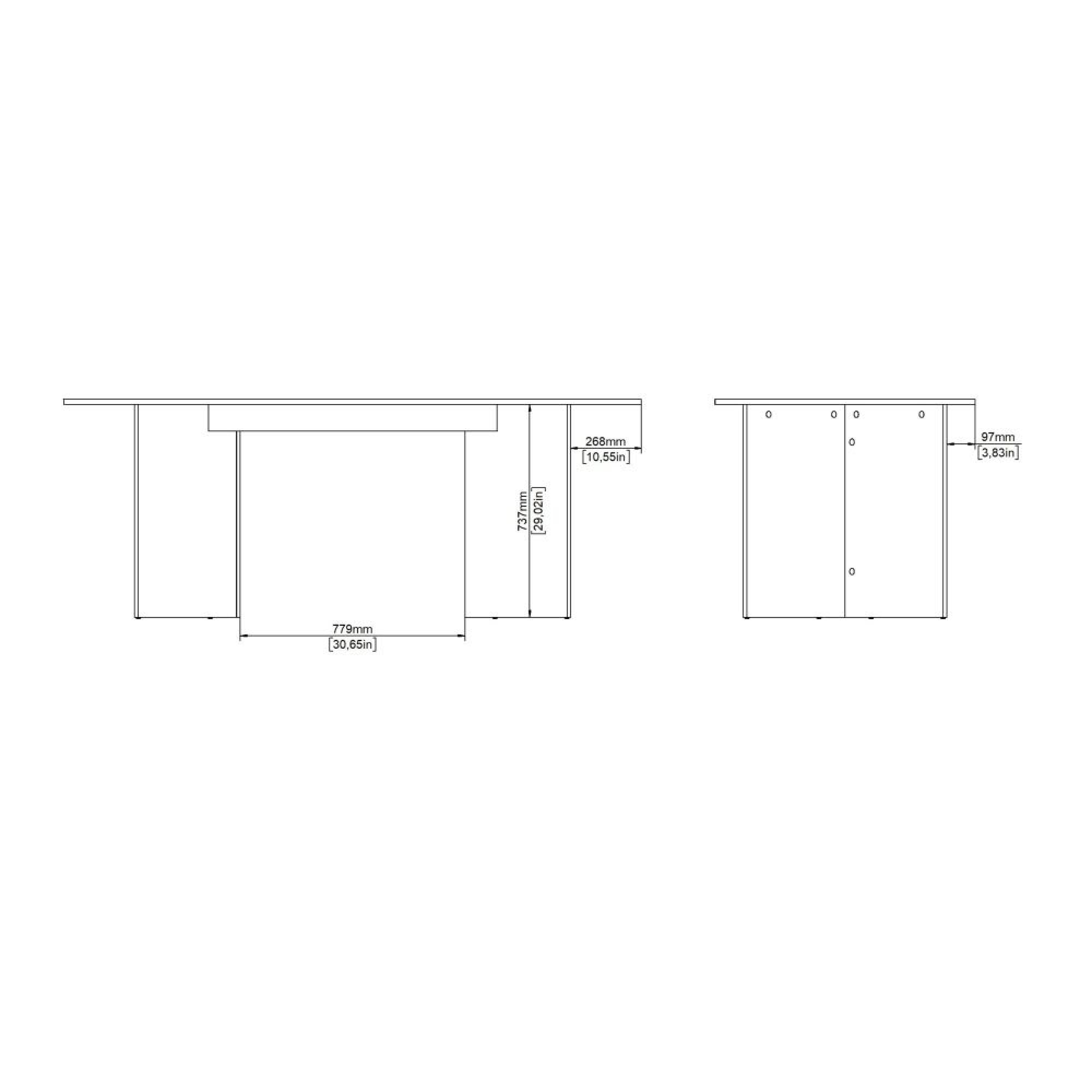 Family Dining Table - 8 Seater - 200cm - White
