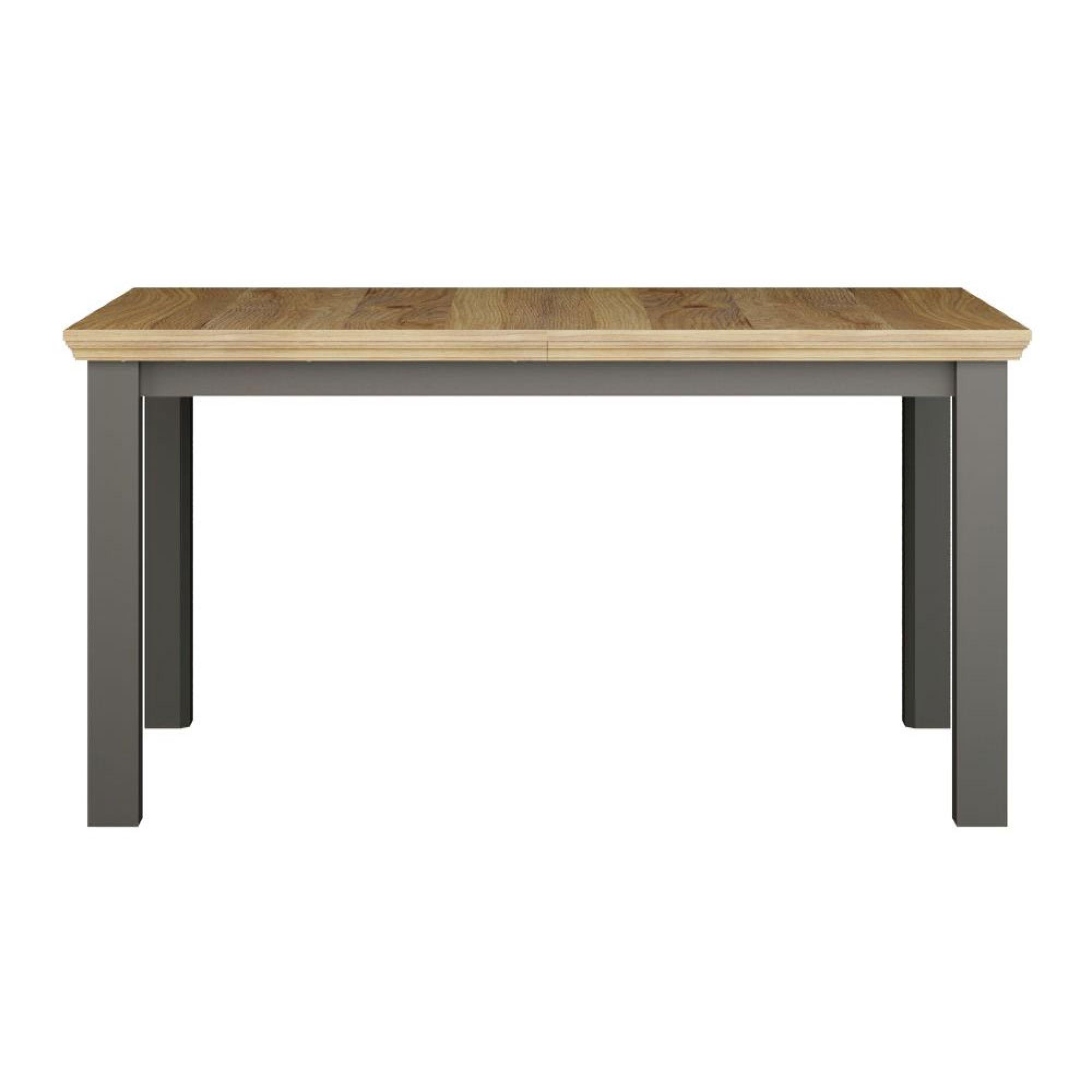 Pontypool Dining Table - 6-8 Seater - 150cm-200cm - Extending - Dark Grey and Light Oak