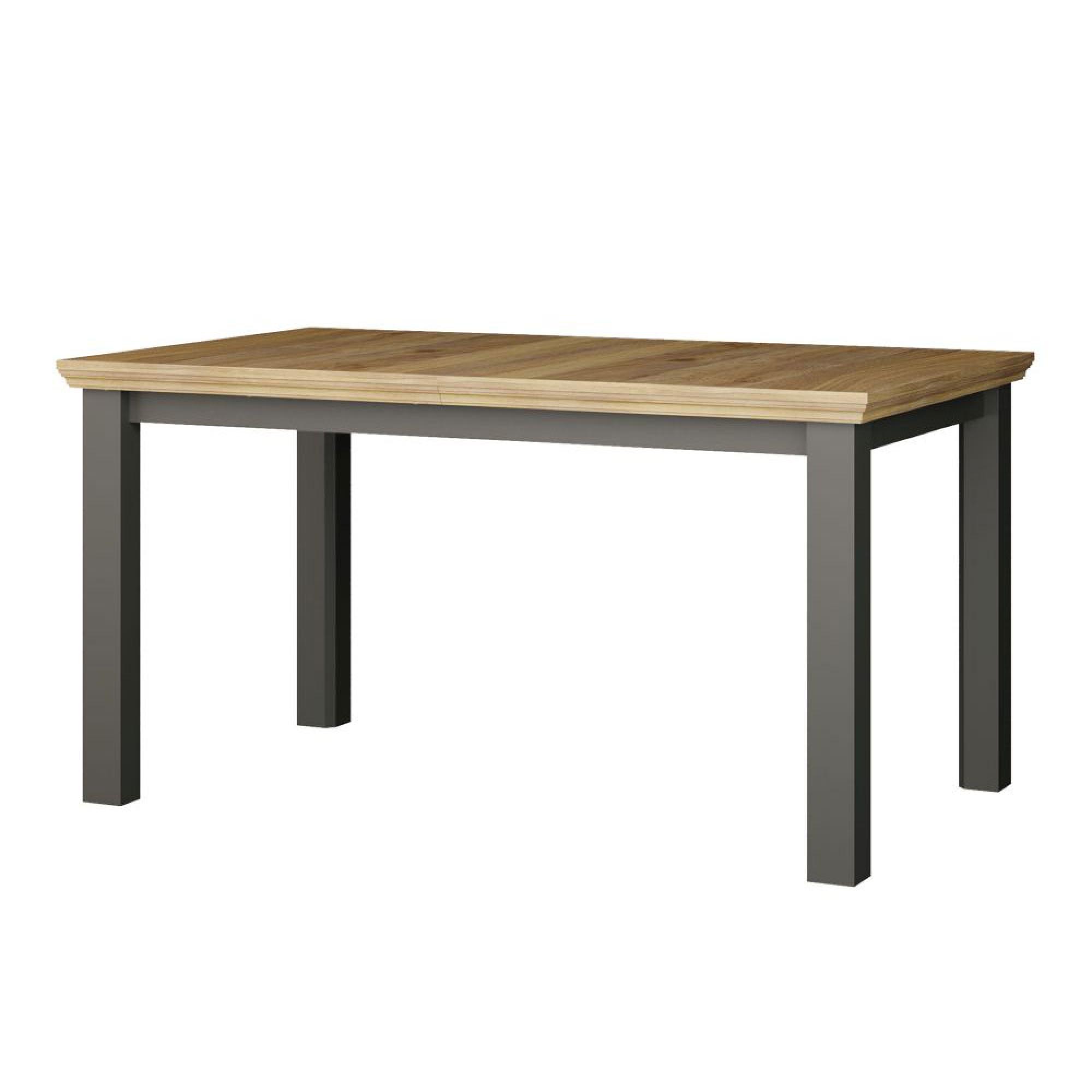 Pontypool Dining Table - 6-8 Seater - 150cm-200cm - Extending - Dark Grey and Light Oak