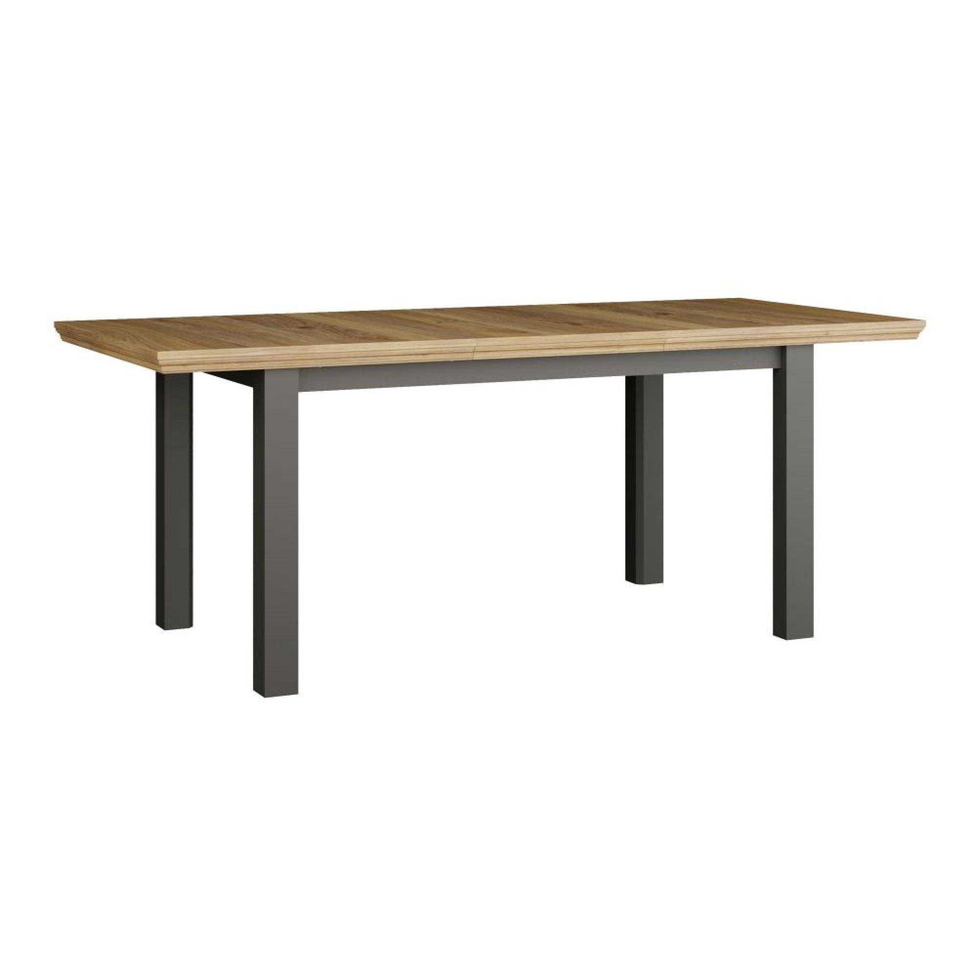 Pontypool Dining Table - 6-8 Seater - 150cm-200cm - Extending - Dark Grey and Light Oak