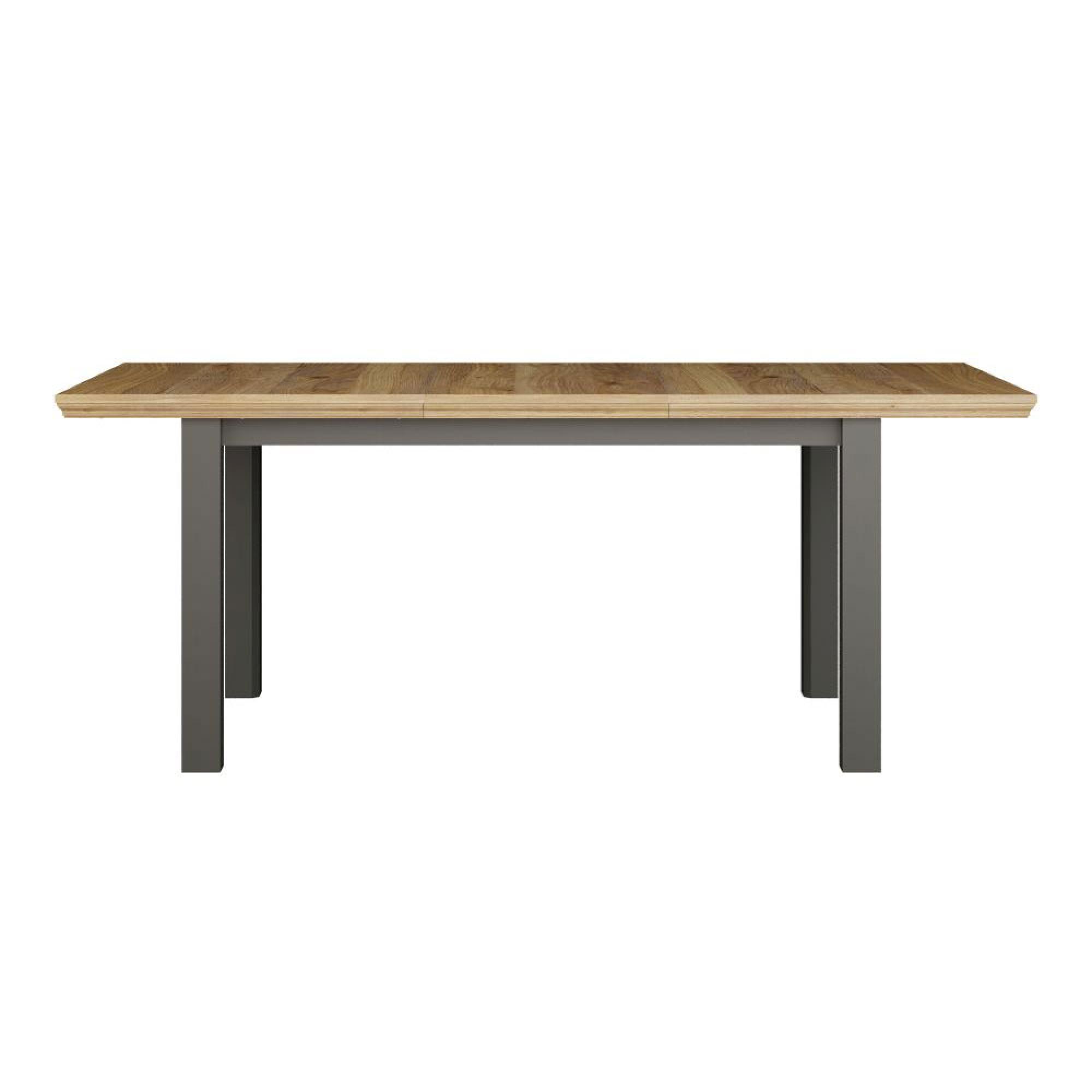 Pontypool Dining Table - 6-8 Seater - 150cm-200cm - Extending - Dark Grey and Light Oak