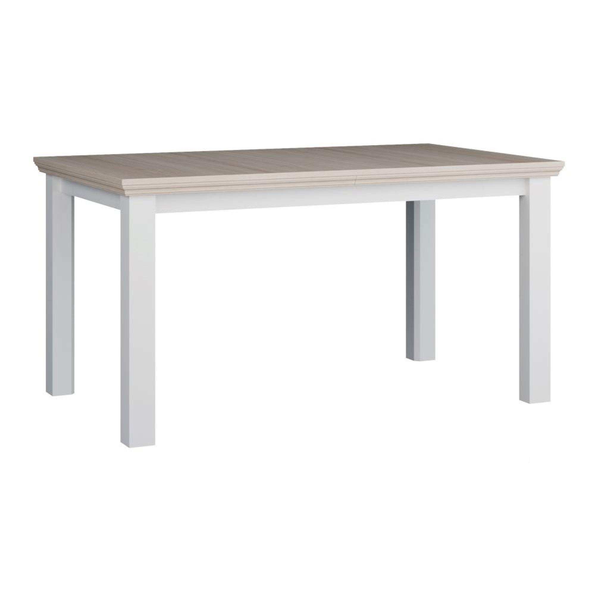 Pontypool Dining Table - 6-8 Seater - 150cm-200cm - Extending - White and Riva Oak