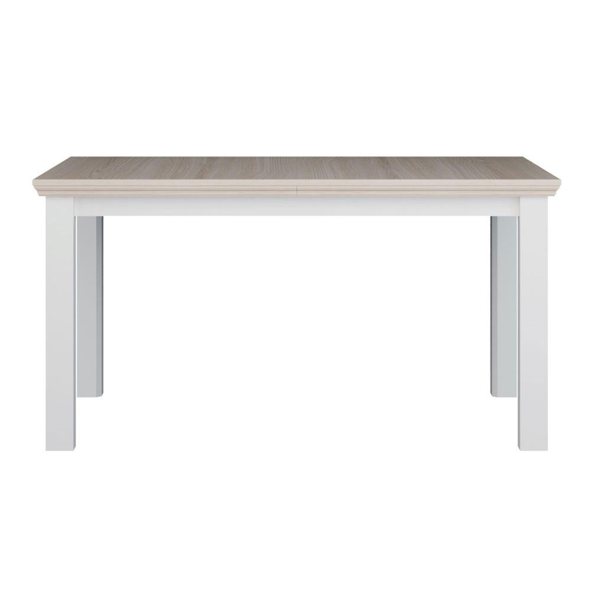 Pontypool Dining Table - 6-8 Seater - 150cm-200cm - Extending - White and Riva Oak