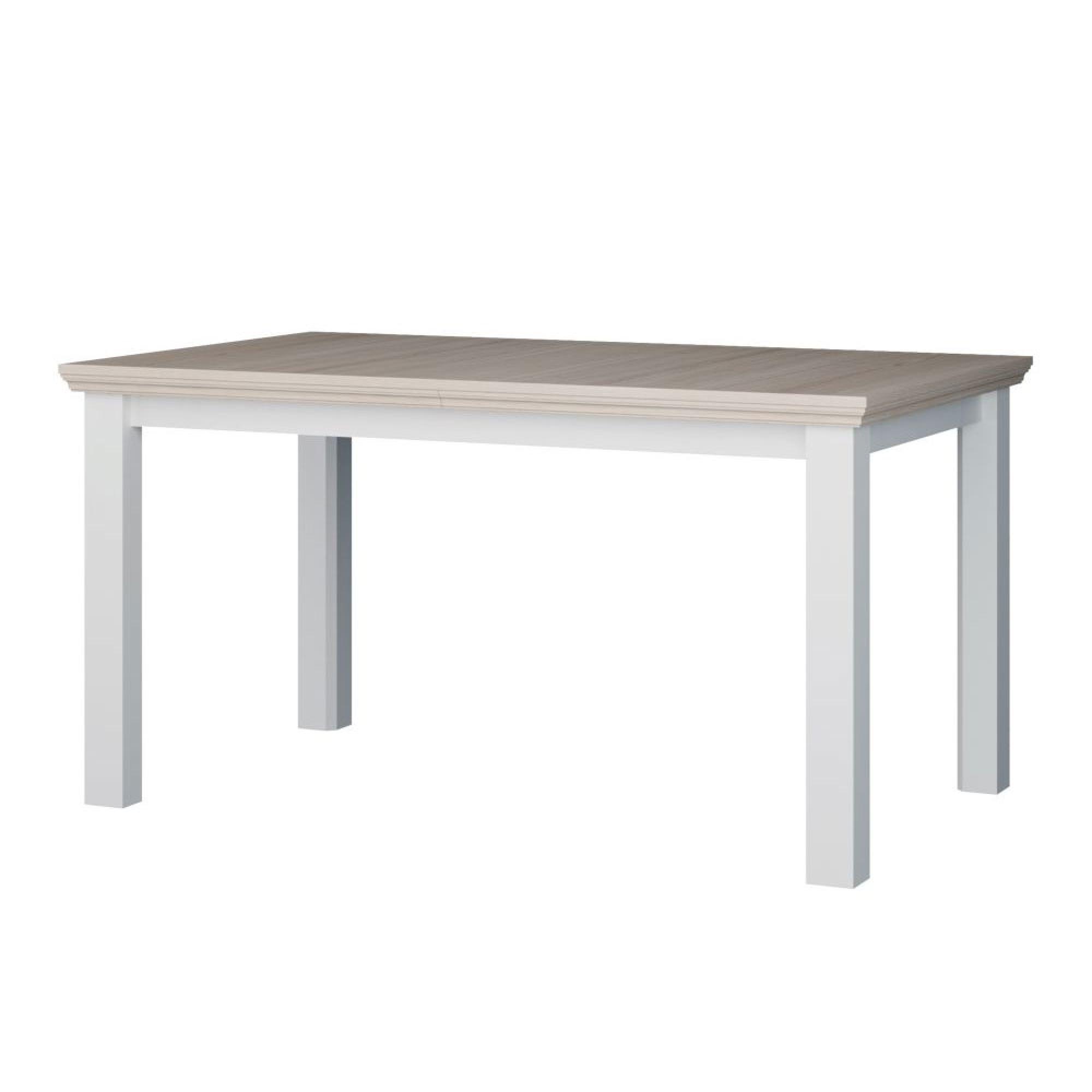 Pontypool Dining Table - 6-8 Seater - 150cm-200cm - Extending - White and Riva Oak