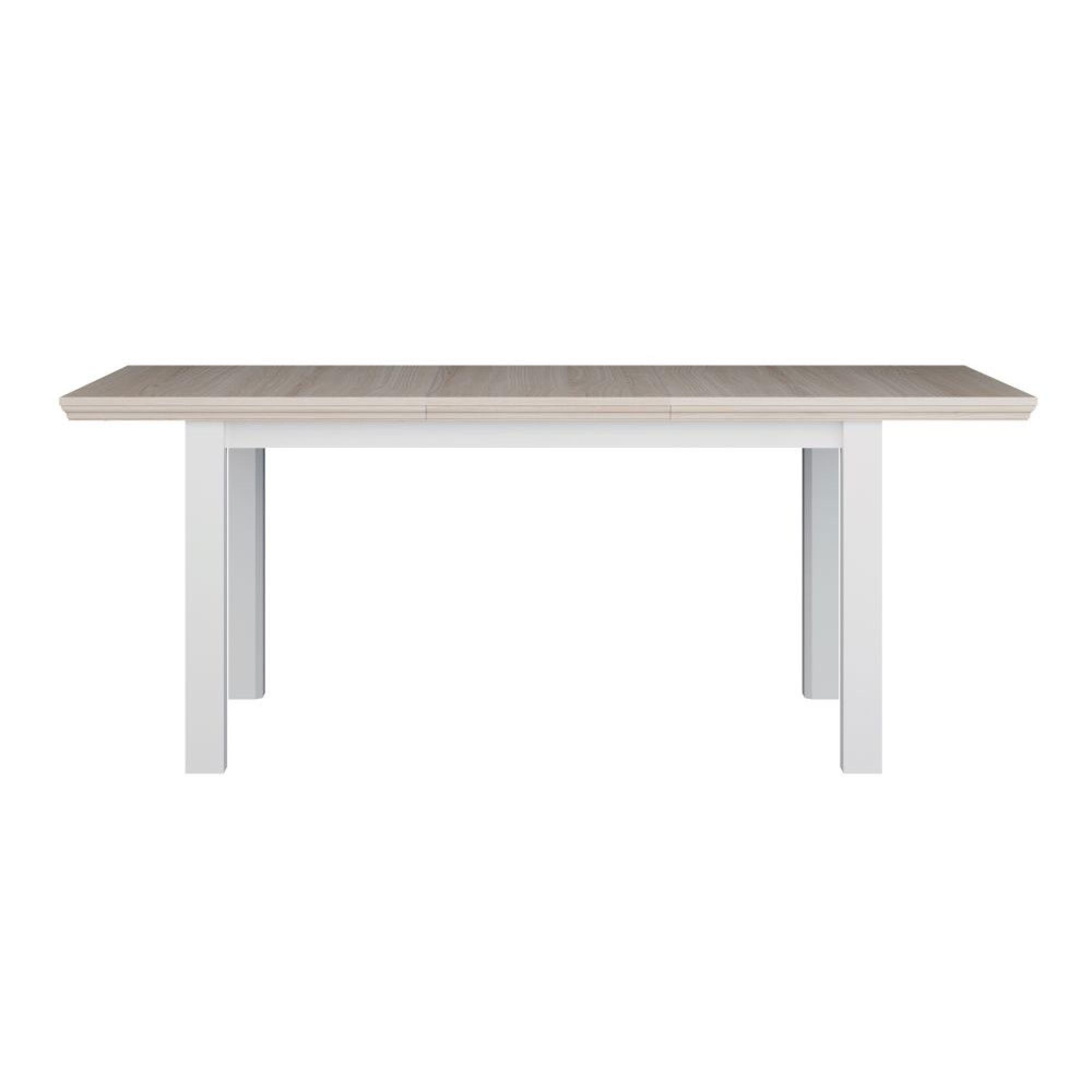 Pontypool Dining Table - 6-8 Seater - 150cm-200cm - Extending - White and Riva Oak