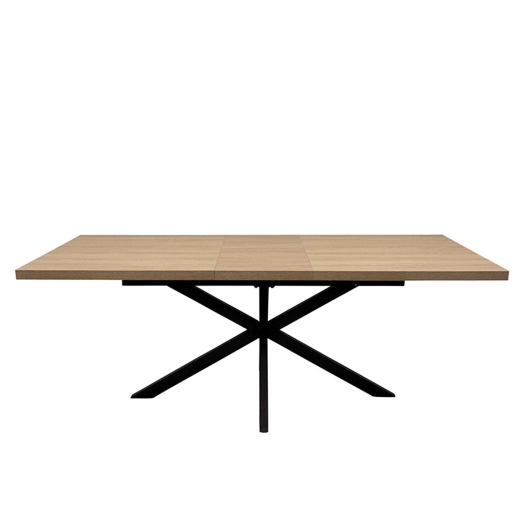 Dalton Extending Dining Table - 6-8 Seater - 160cm-200cm - Light Oak - Spider Legs