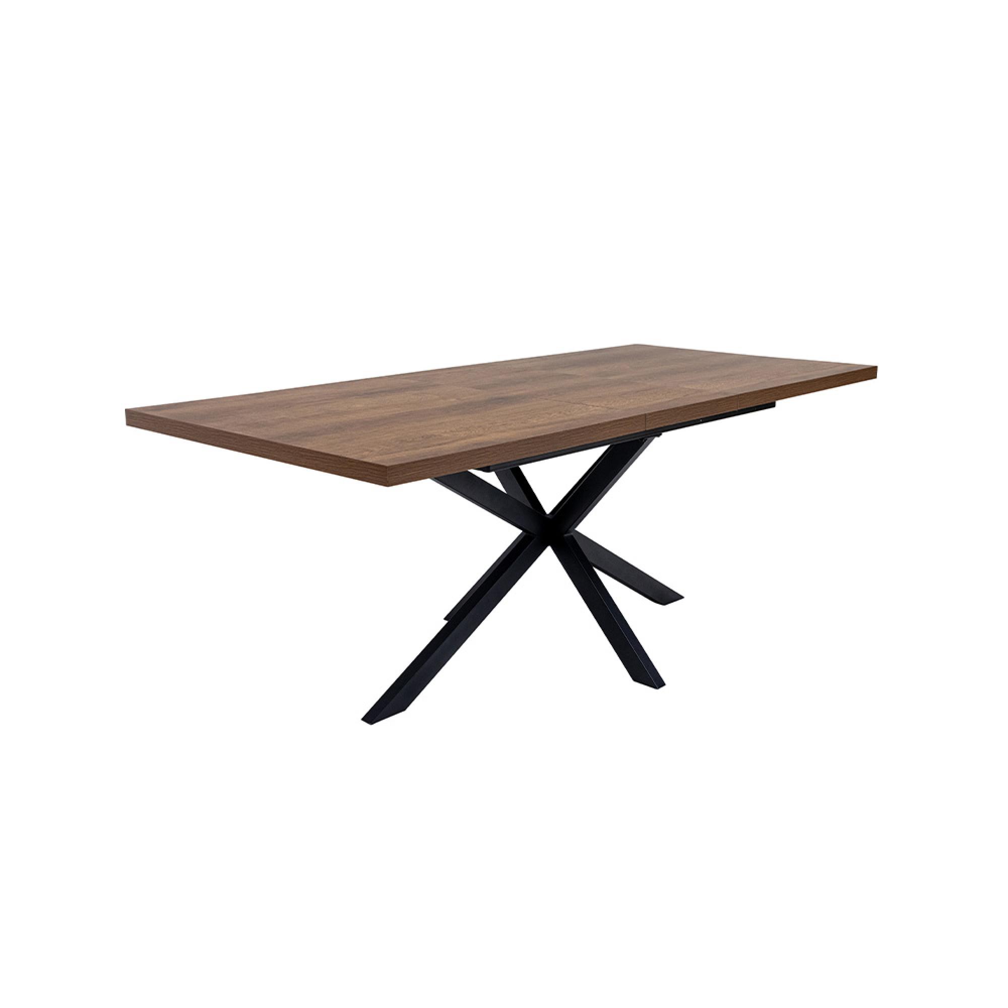 Panama Extending Dining Table - 6-8 Seater - 160cm-200cm - Spider Legs - Dark Oak