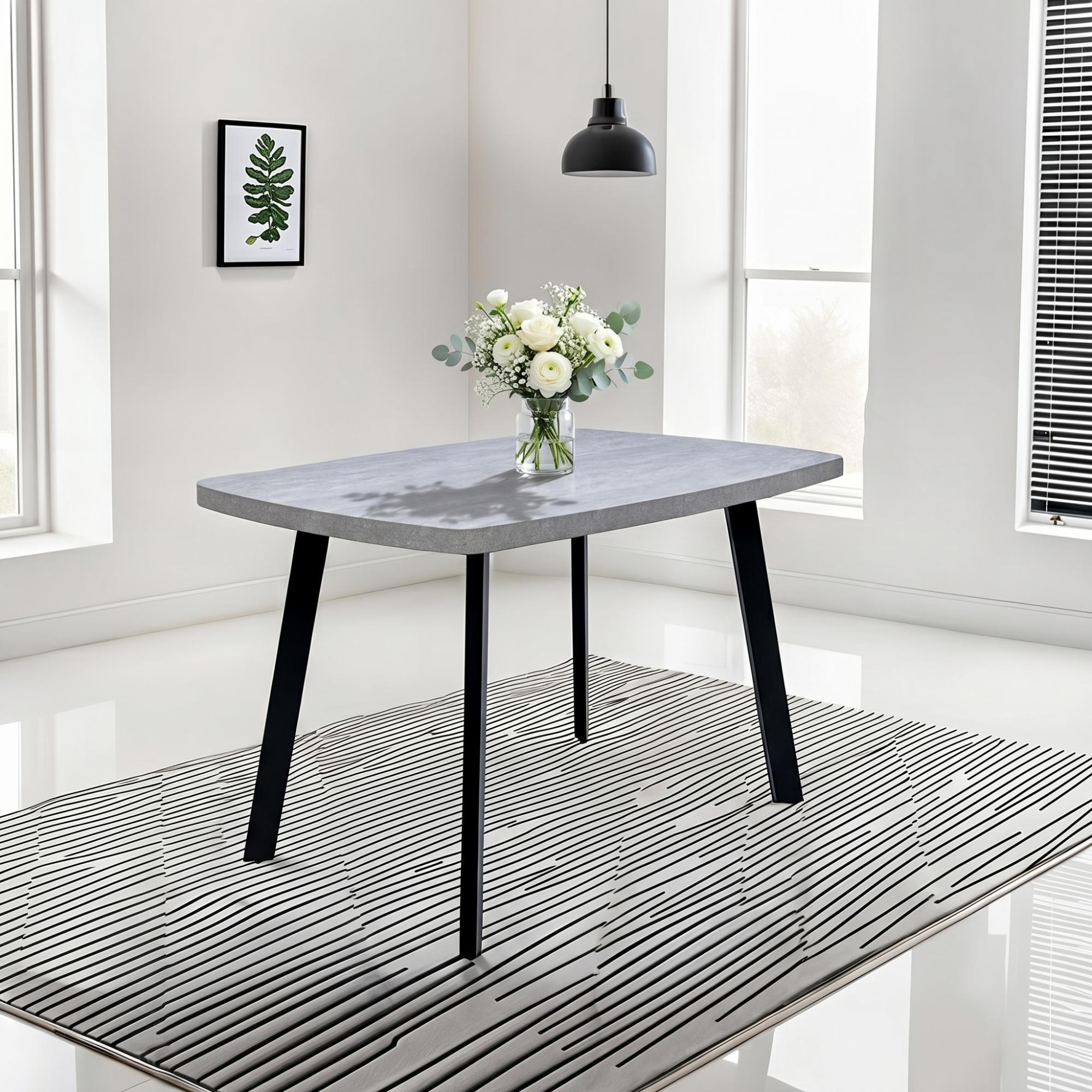Rimini Dining Table - 4 Seater - 120cm - Grey Melamine