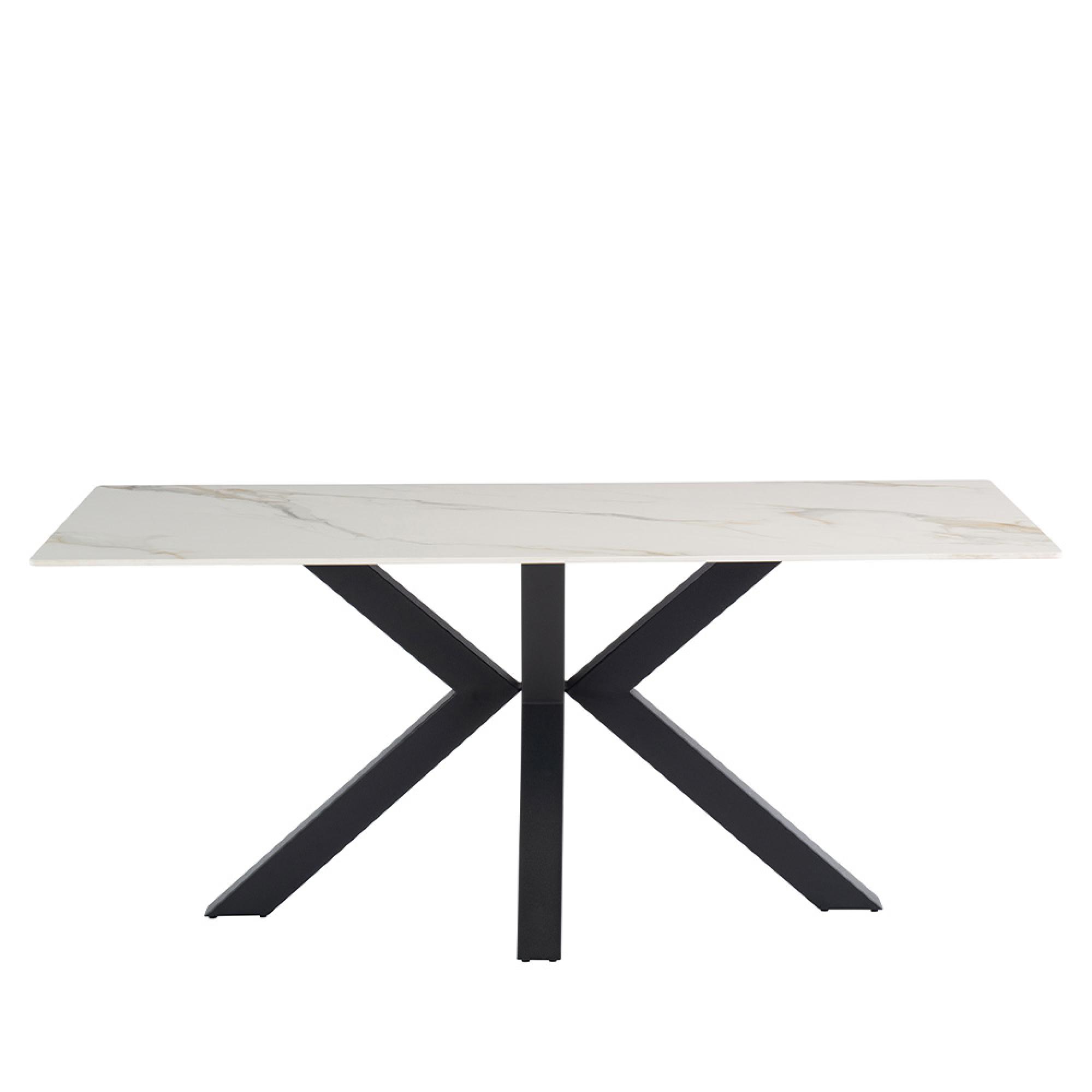 Cora Dining Table - 6 Seater - 180cm - Kass Gold Sintered Stone