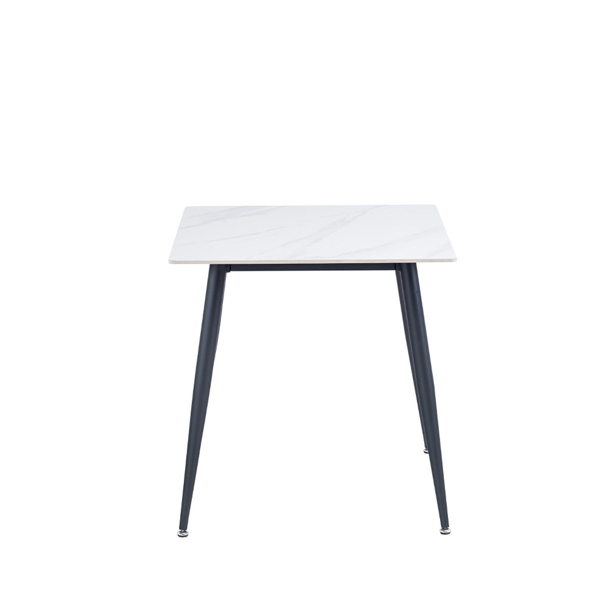 Lavina Dining Table - 2 Seater - 75cm - Square - White Sintered Stone