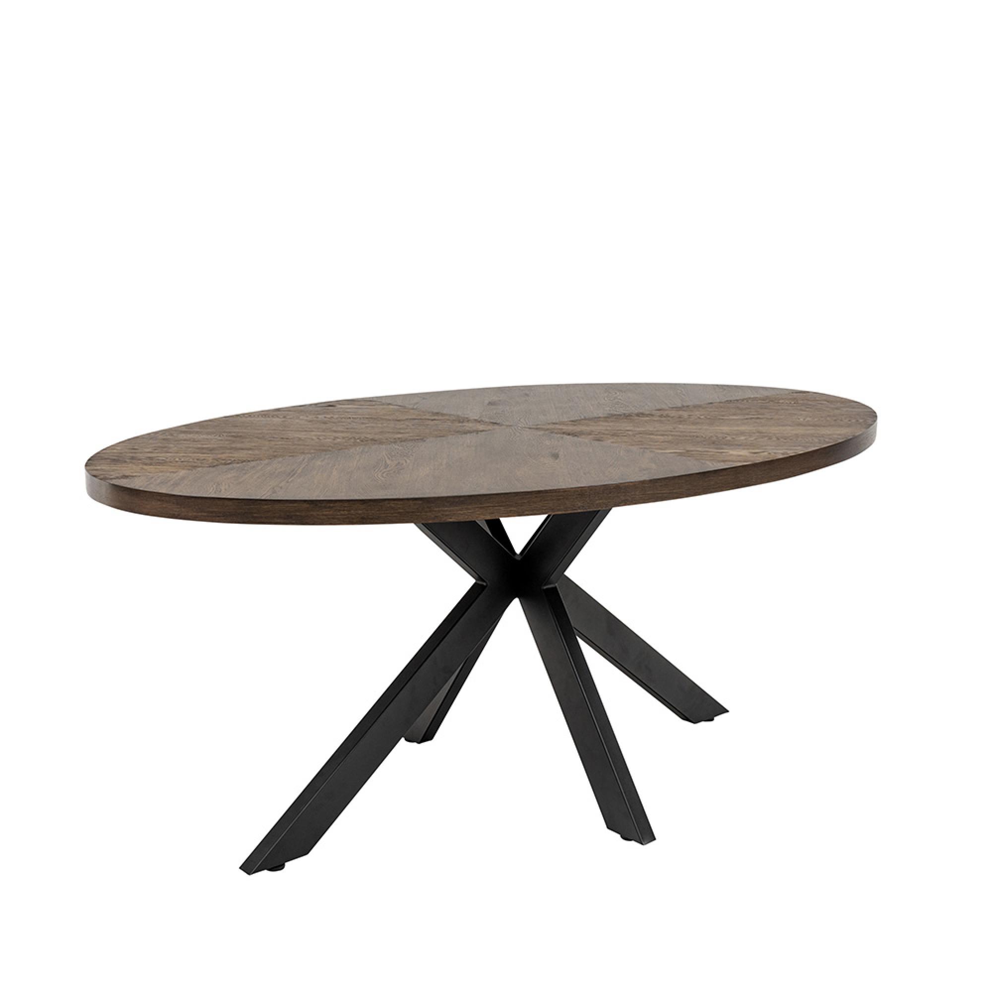 Samara Dining Table - 8 Seater - 180cm - Oval - Spider Legs - Dark Oak