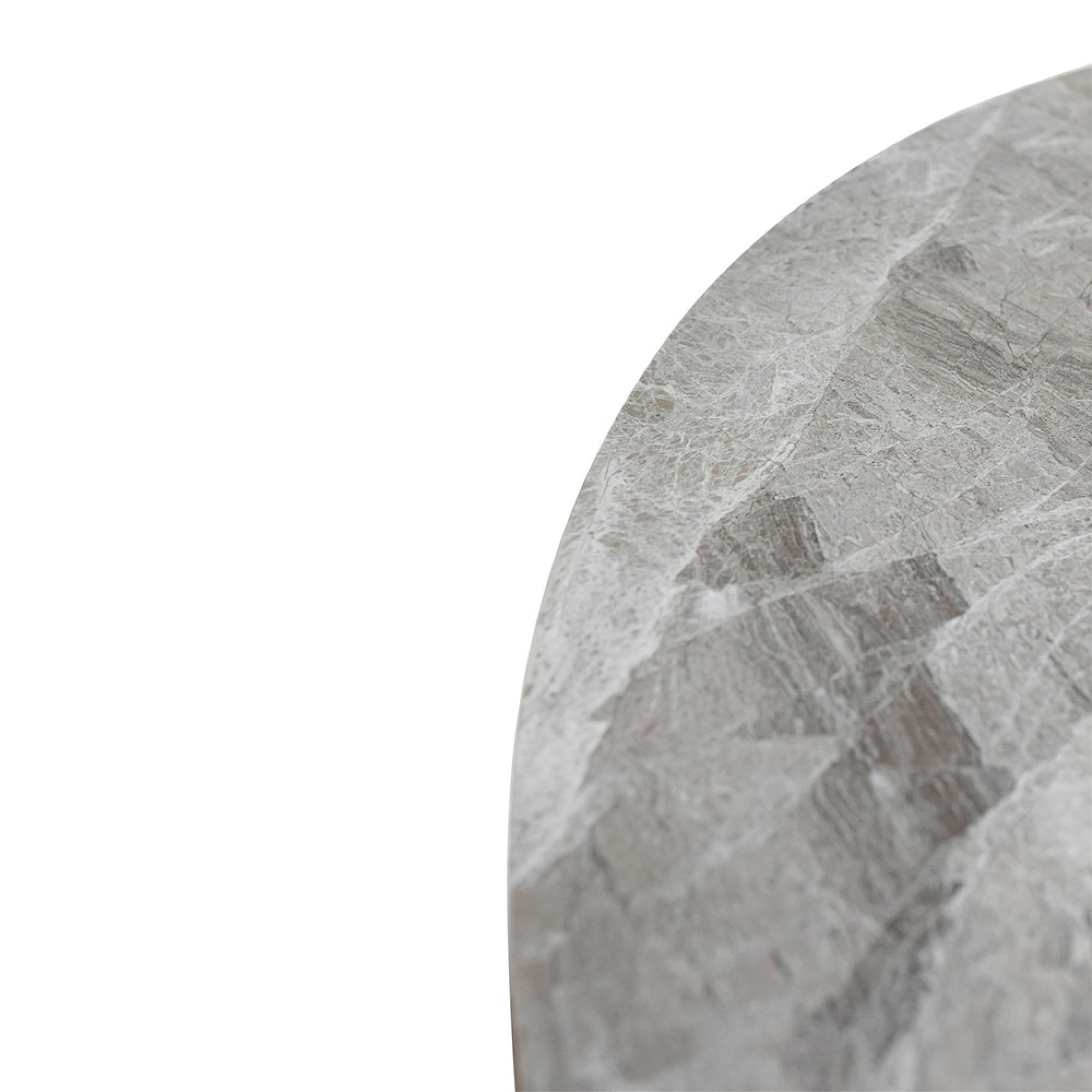Tulsa Dining Table - 4 Seater - 110cm - Round - Spider Legs - Grey Sintered Stone