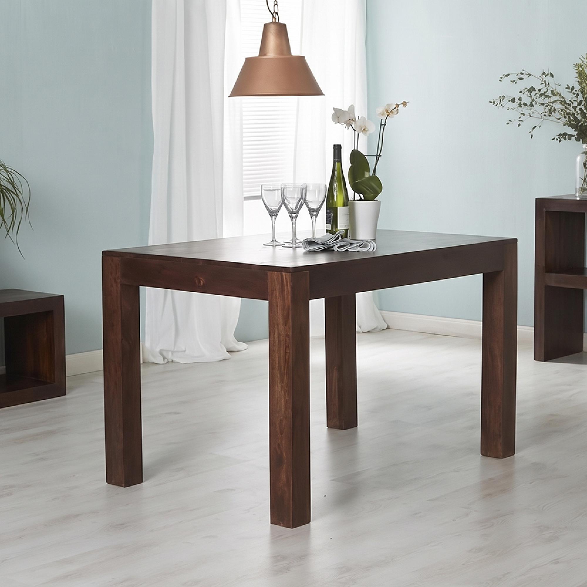 Dakota Dining Table - 120cm - 4 Seater - Dark Mango Wood