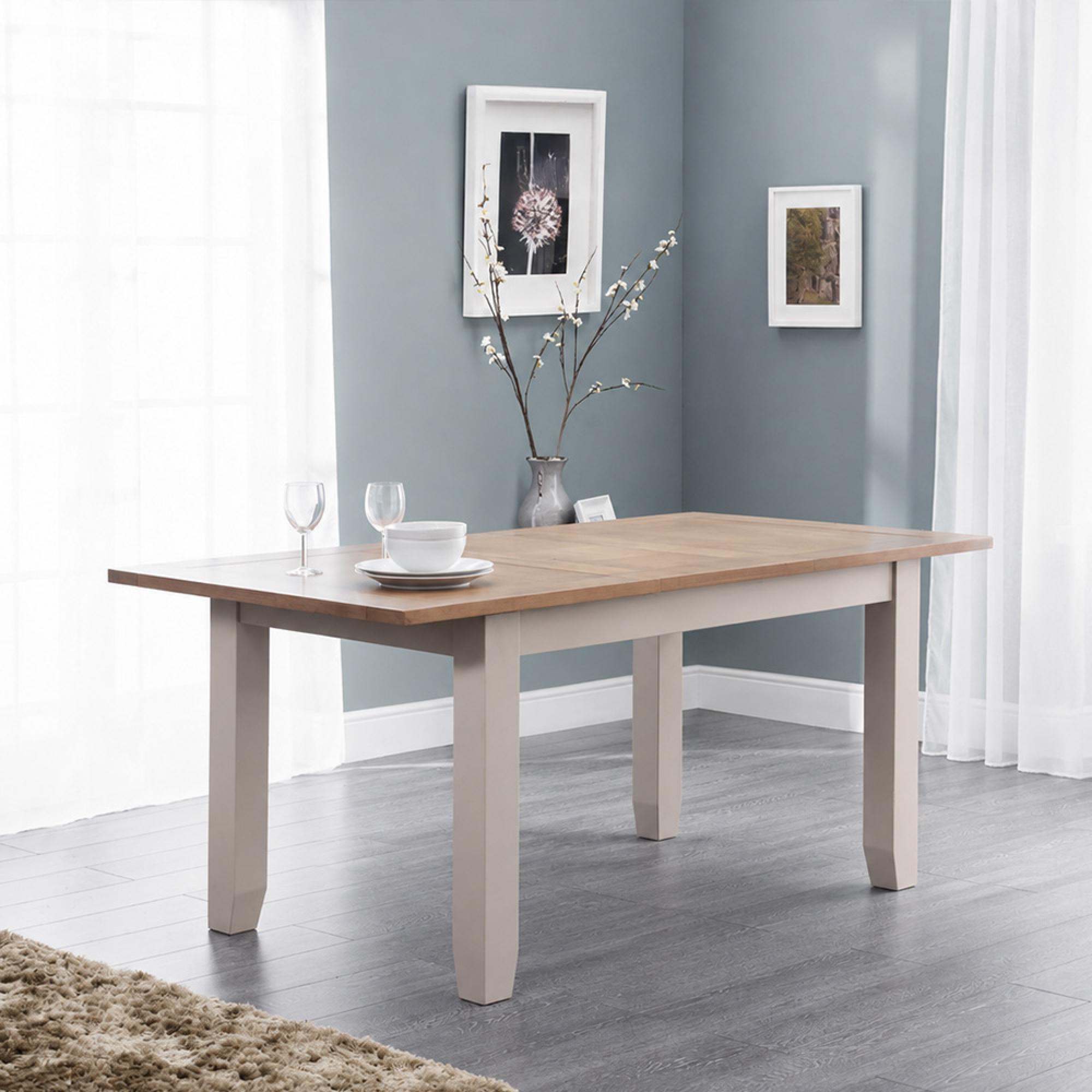 Richmond Extending Dining Table - 4-6 Seater - 140cm-180cm - Grey