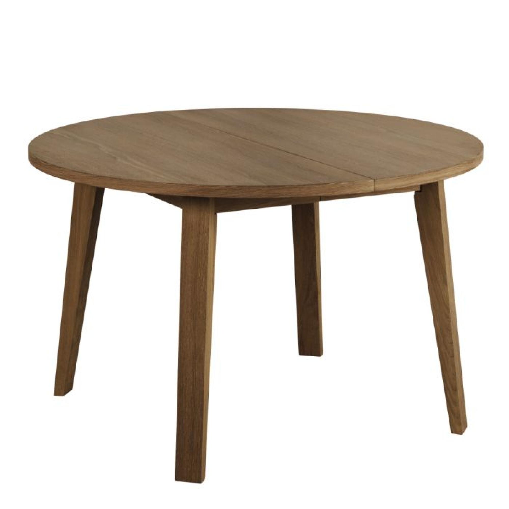 A-Line Smoked Oak 4 Seater Round Dining Table
