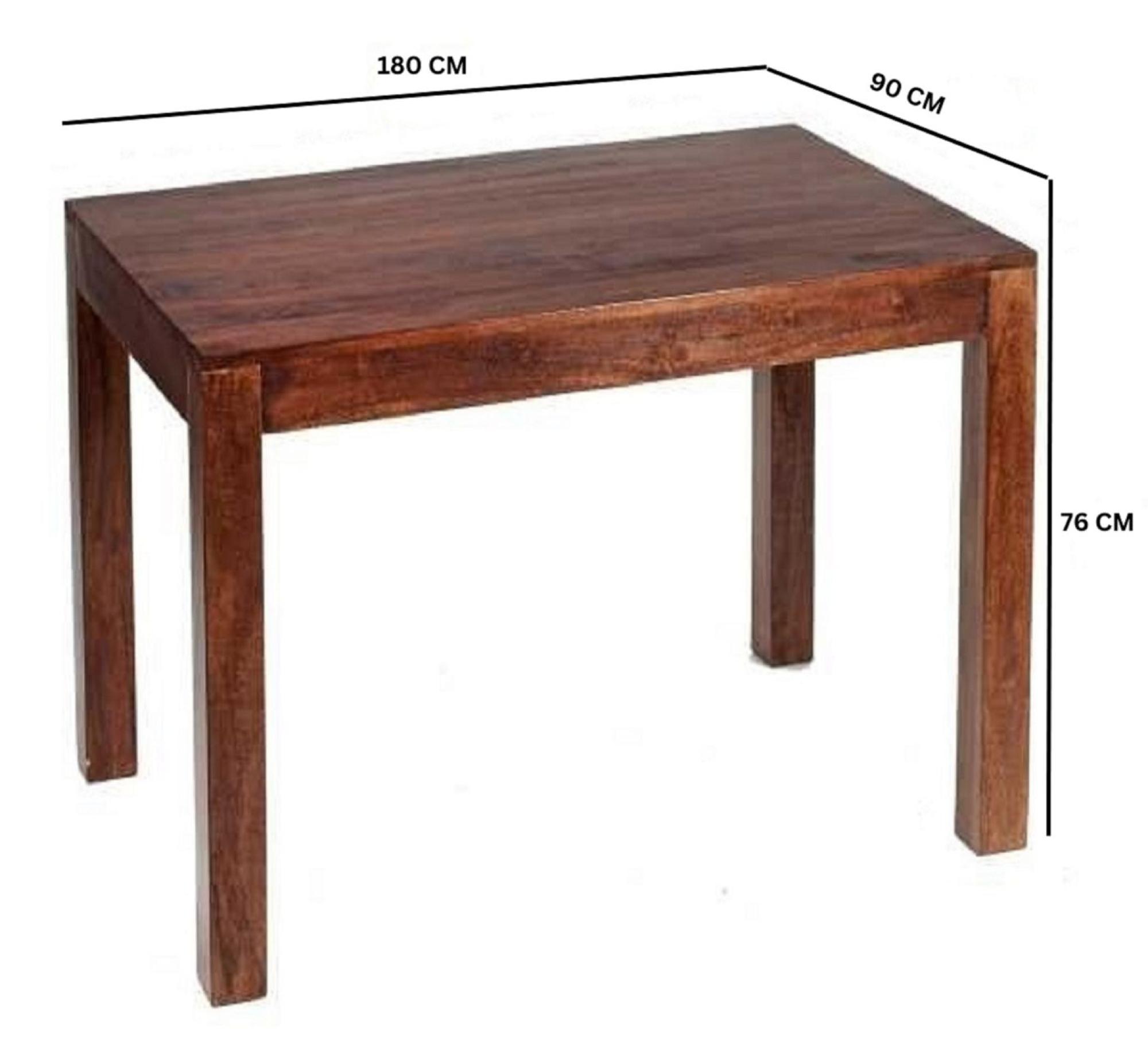 Ajmer Dark Mango Wood 6 Seater Dining Table