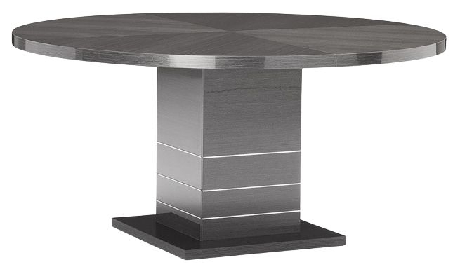 Versilia Round Pedestal Dining Table - 6 Seater - 160cm - Black