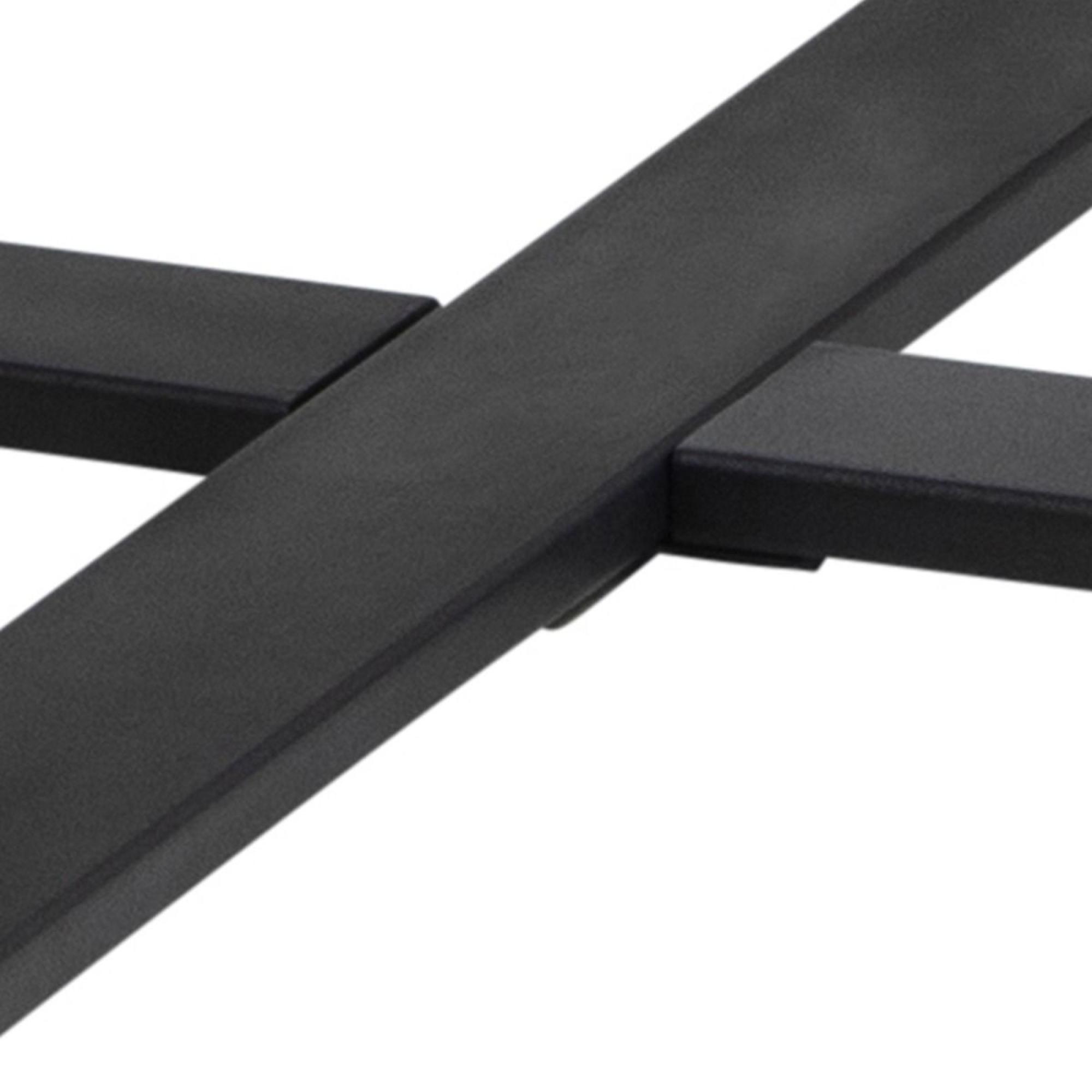 Amble Black Marble Effect 4 Seater Round Dining Table with Black Legs