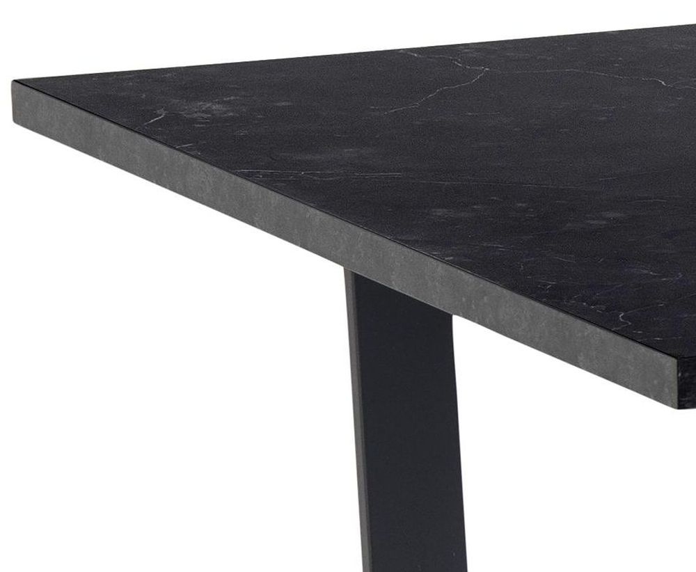 Amble Black Marble Effect 6 Seater Dining Table