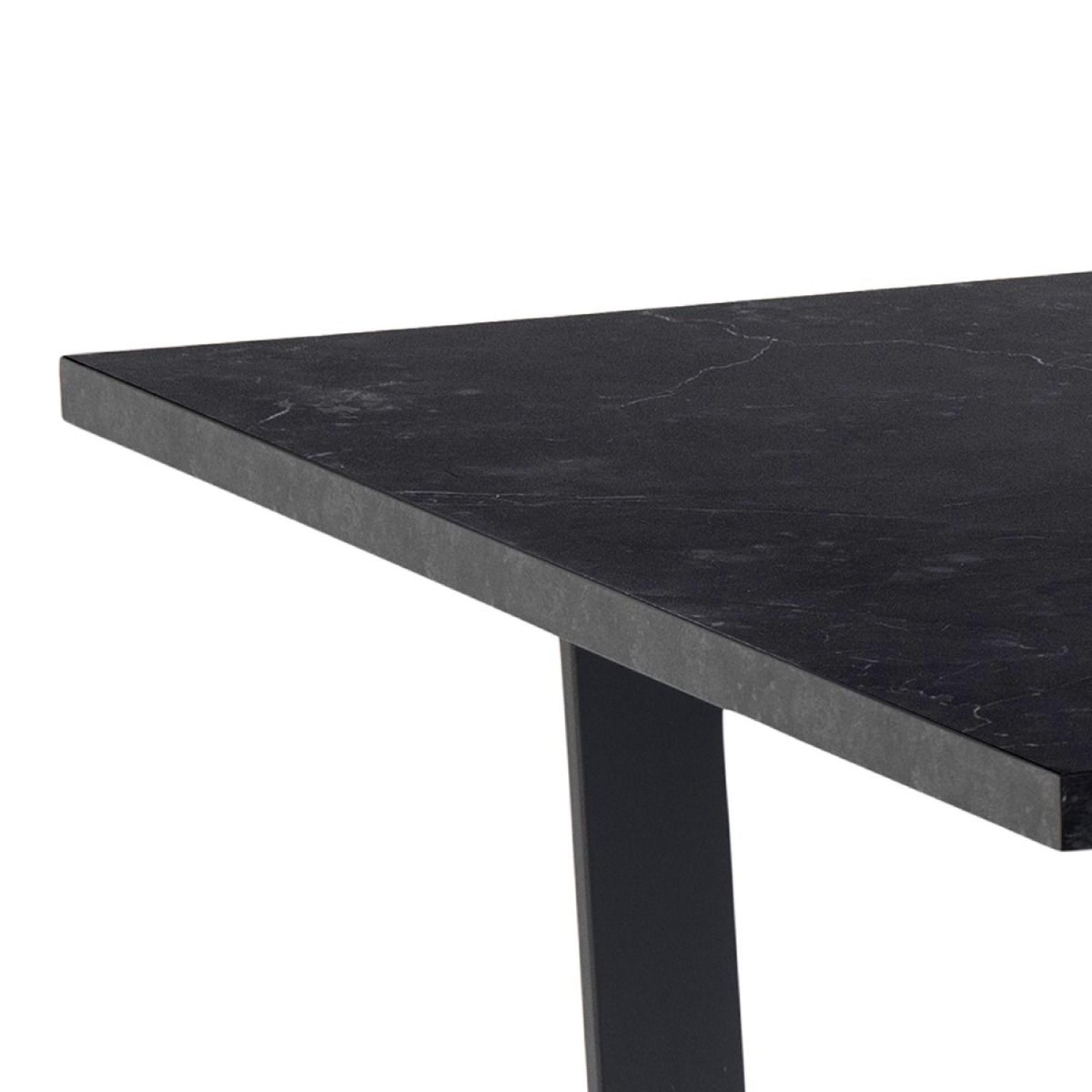 Amble Black Marble Effect 6 Seater Dining Table