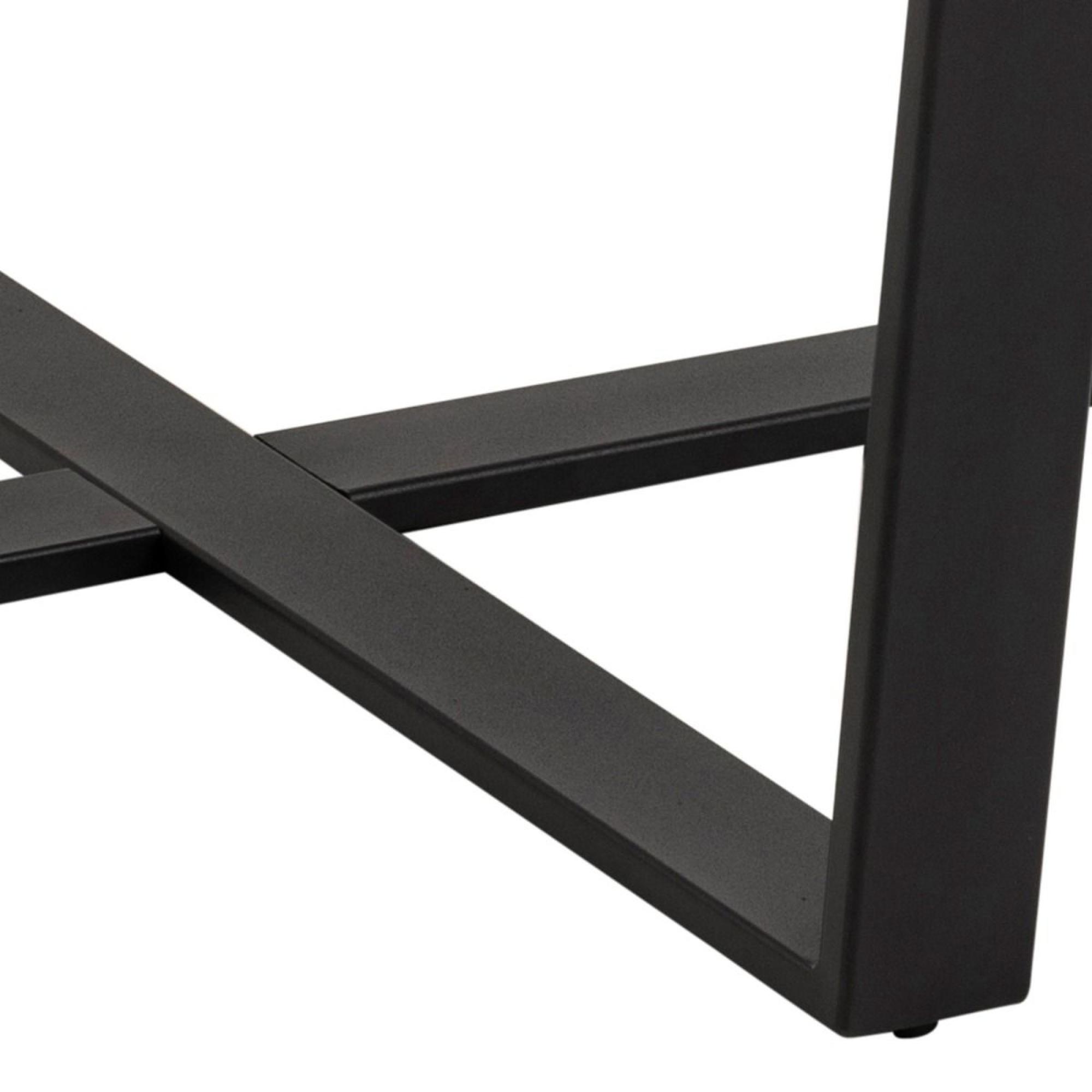 Amble Brown Marble Effect 4 Seater Round Dining Table with Black Legs