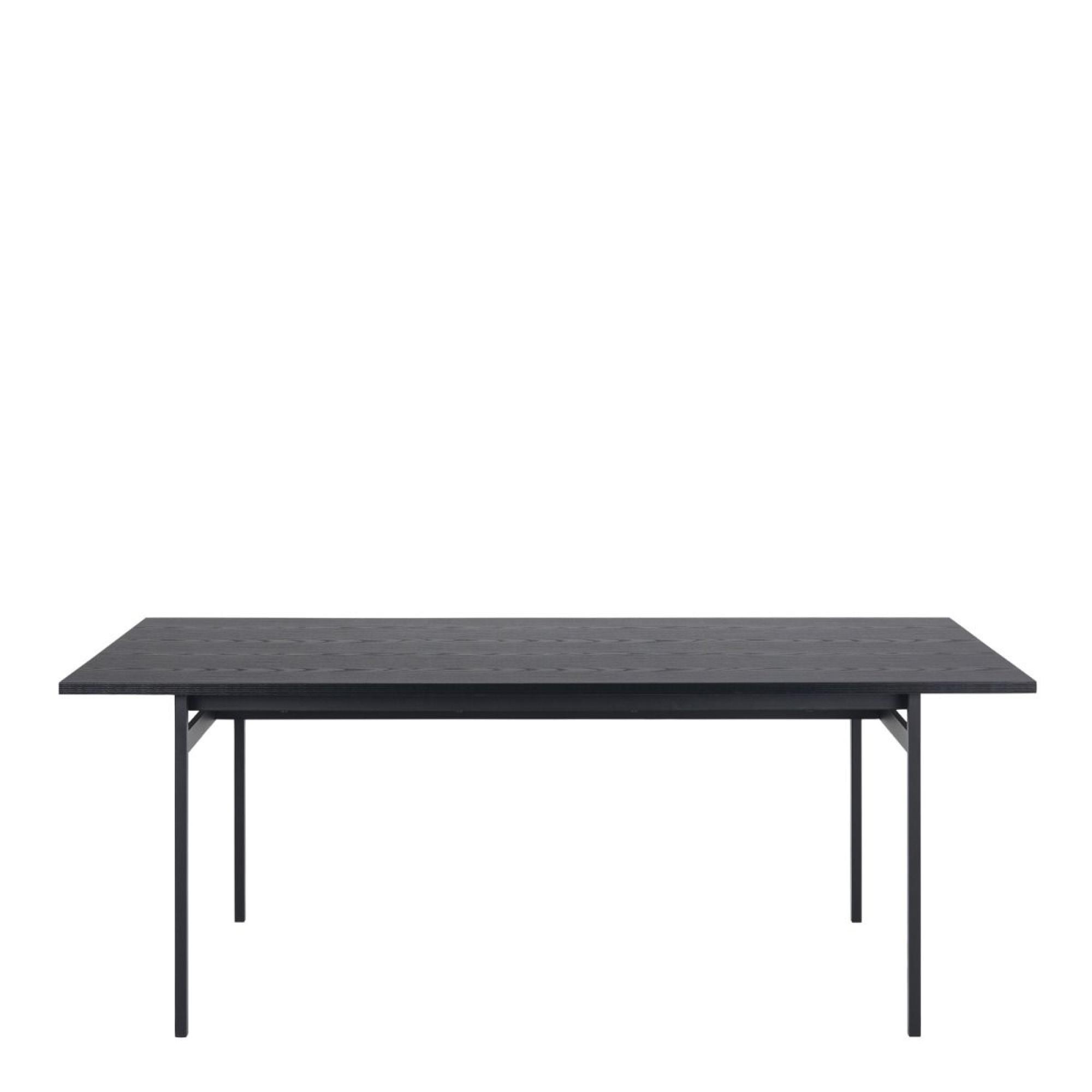 Angus Black Ash 8 Seater Dining Table