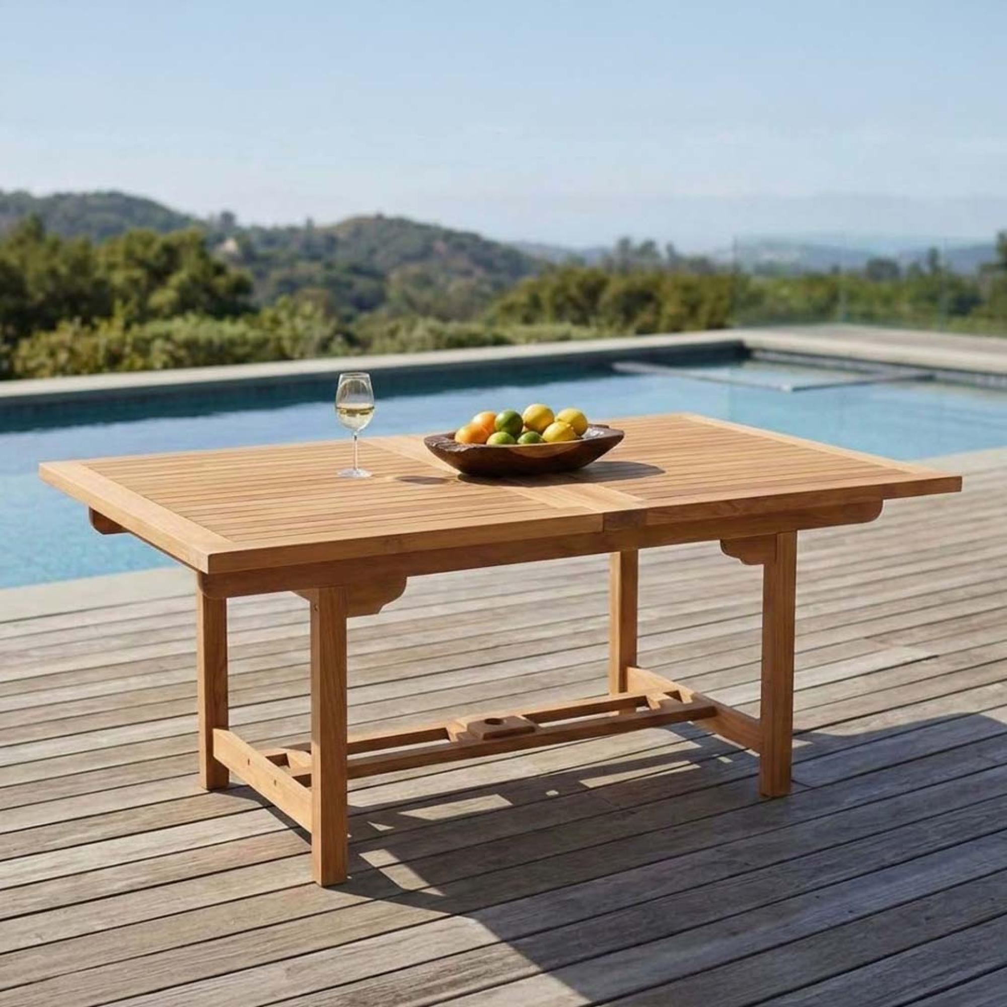 Arrow Teak Extending Dining Table - 180-240cm
