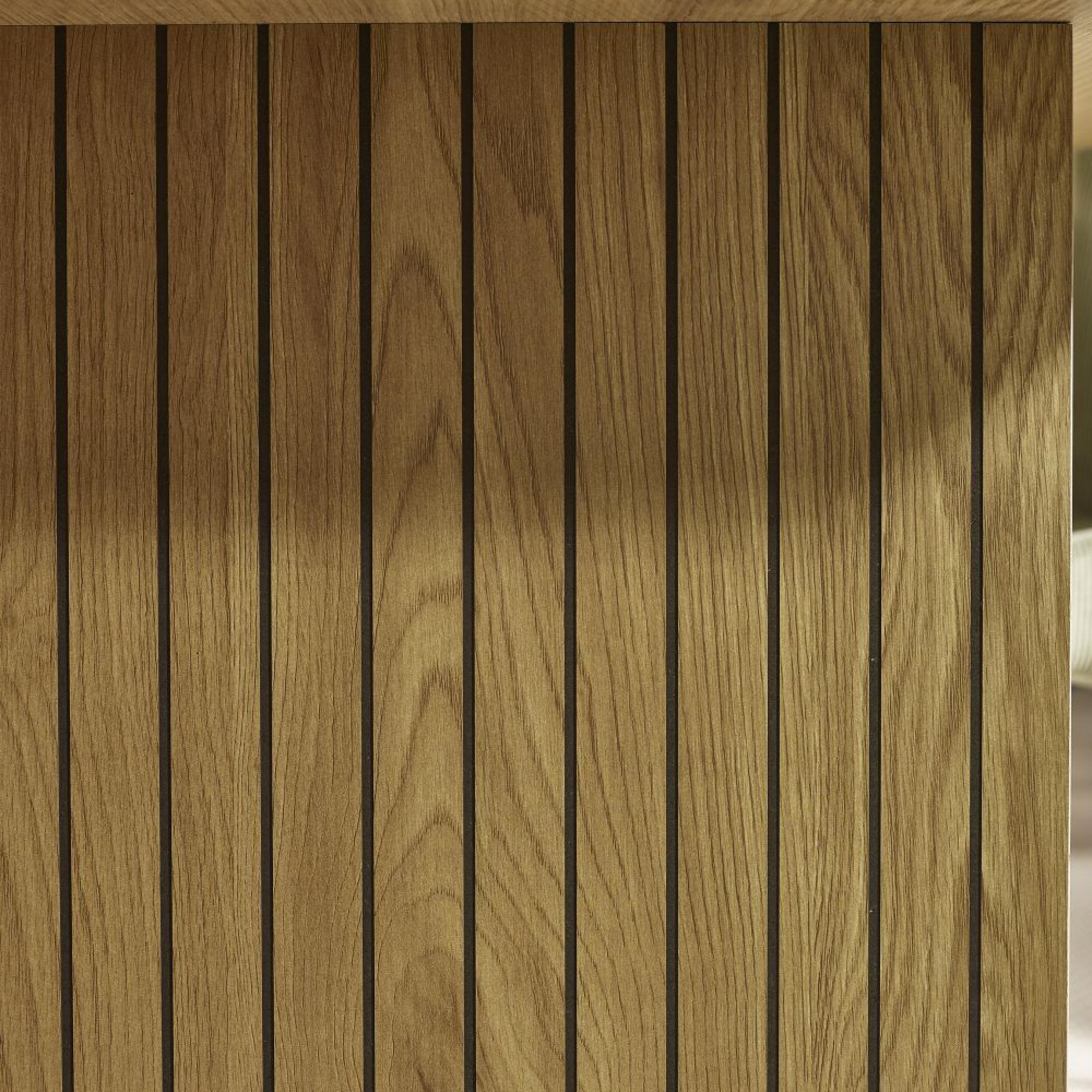 Arundel Dining Table - 6 Seater - 180cm - Fluted - Oak Effect