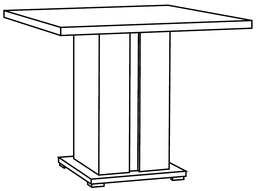 Augusta Grey Oak Effect 2 Seater Square Pedestal Dining Table