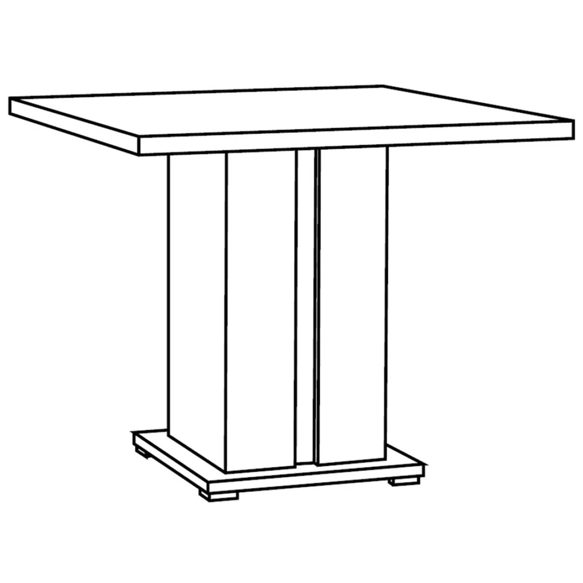 Augusta Grey Oak Effect 2 Seater Square Pedestal Dining Table