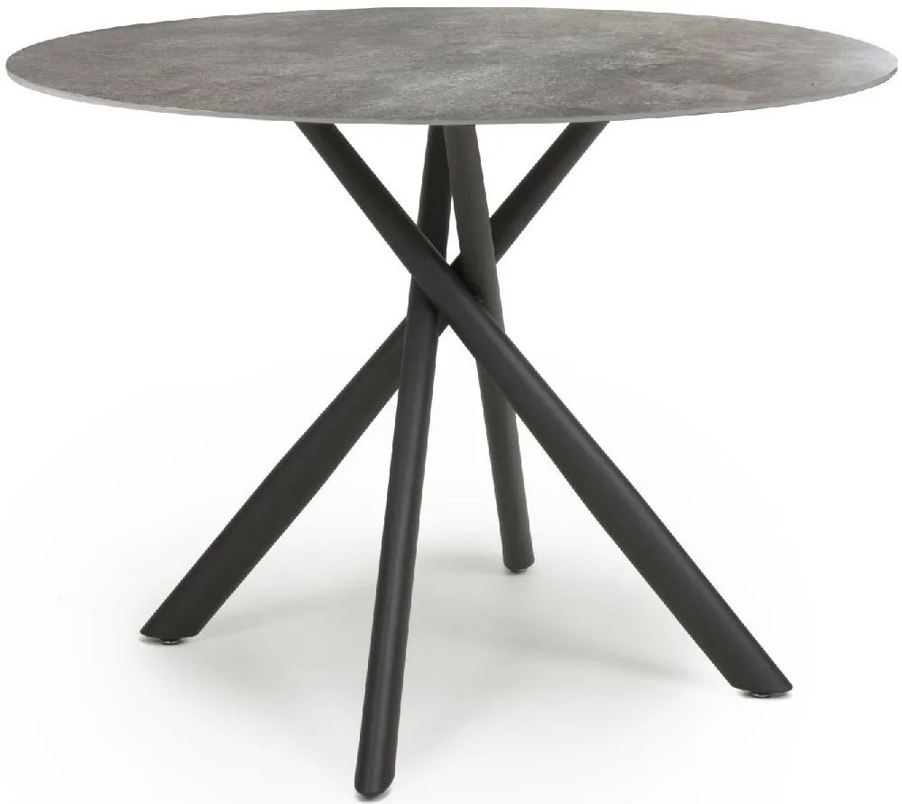 Avesta Grey Marble Effect 100cm Round Dining Table