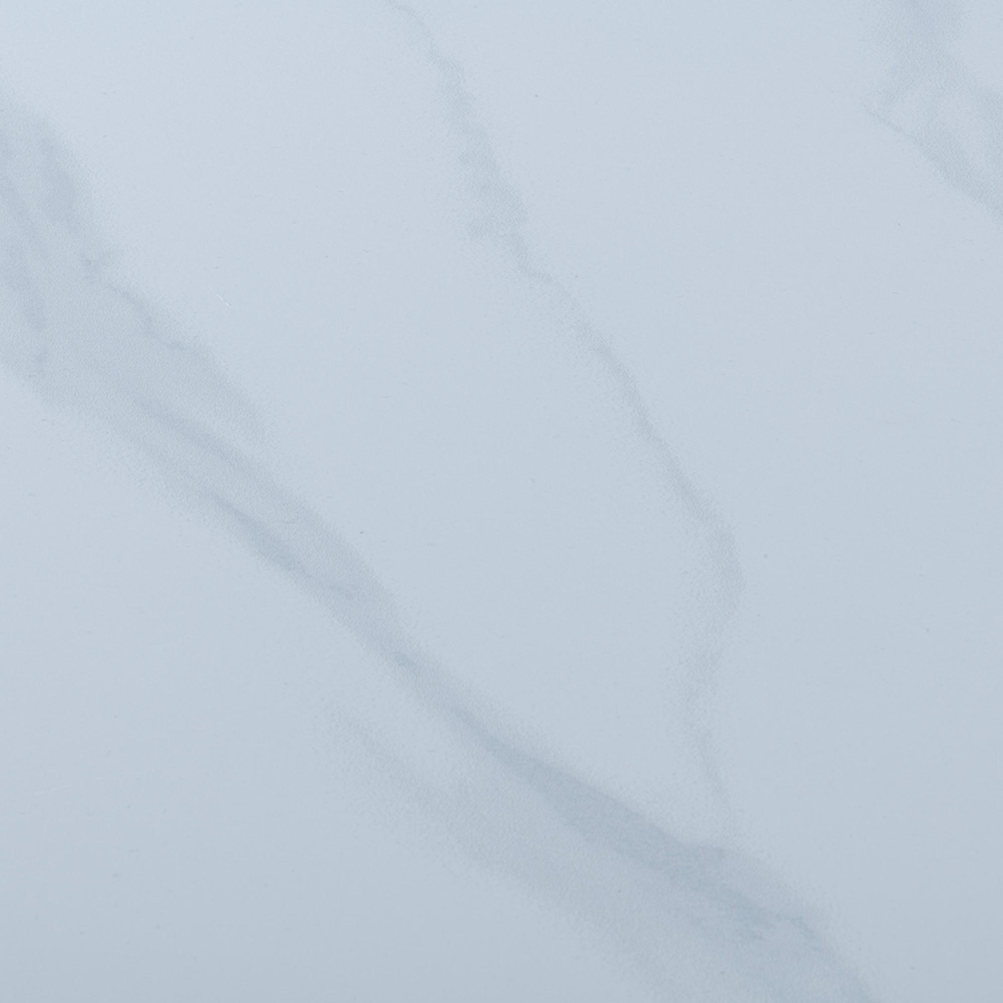 Bari Extending Dining Table - 4-6 Seater - 140cm-180cm - White Ceramic - Black Star Base