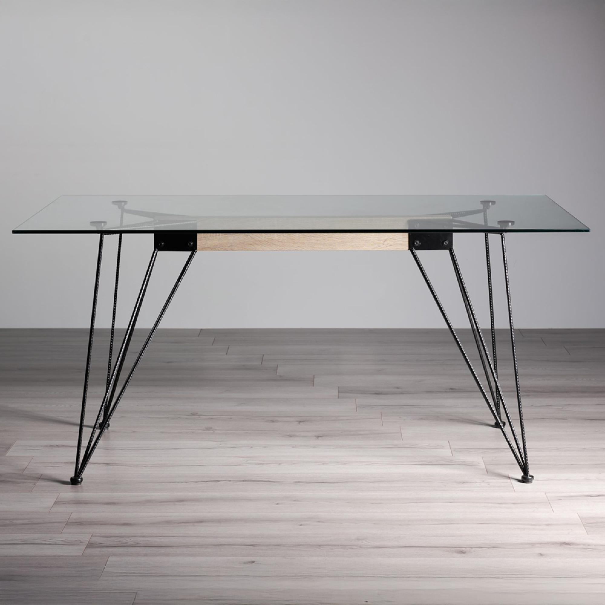 Miro Tempered Glass Dining Table - 6 Seater - 160cm