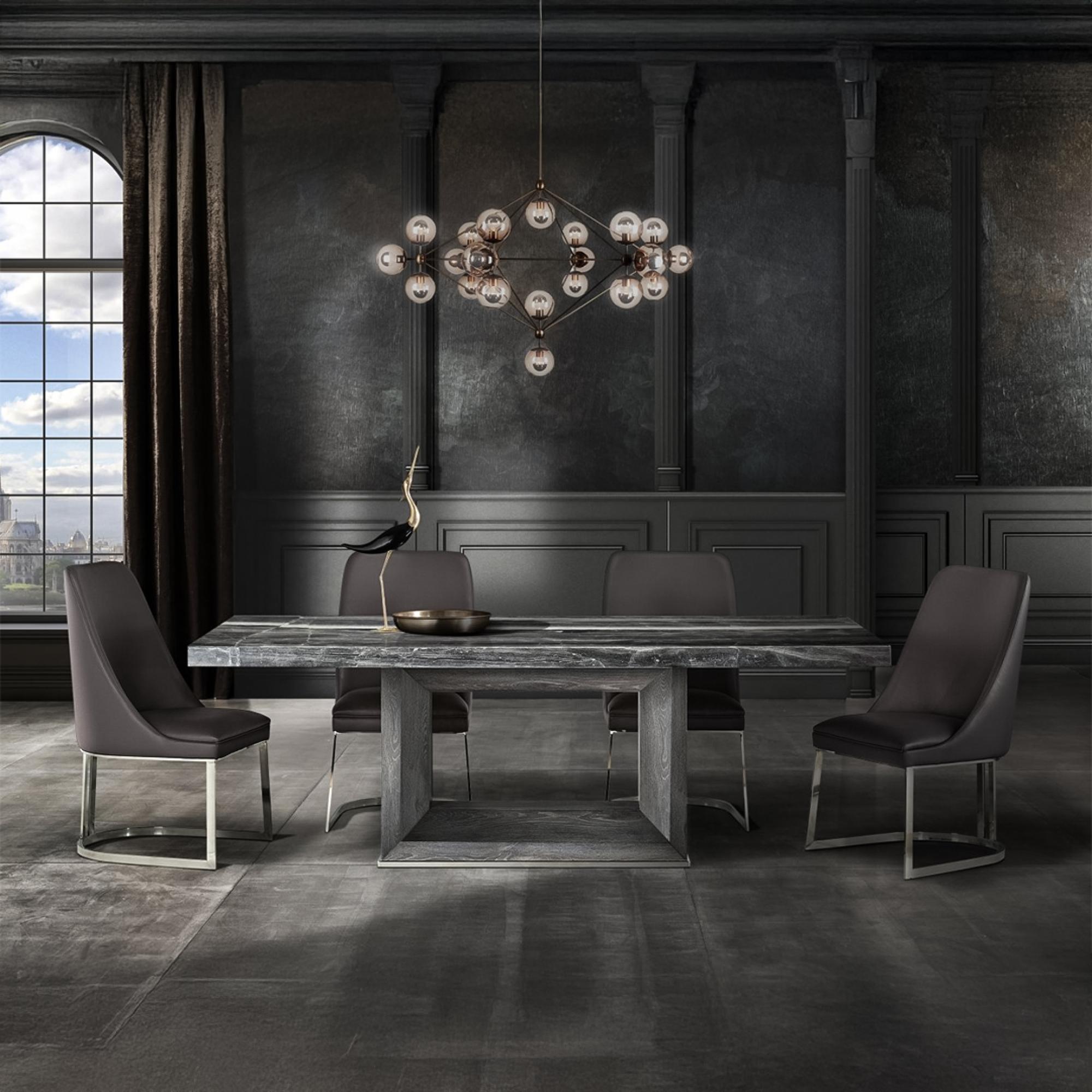 Blade Dining Table - Pedestal - Marble - Variation Available
