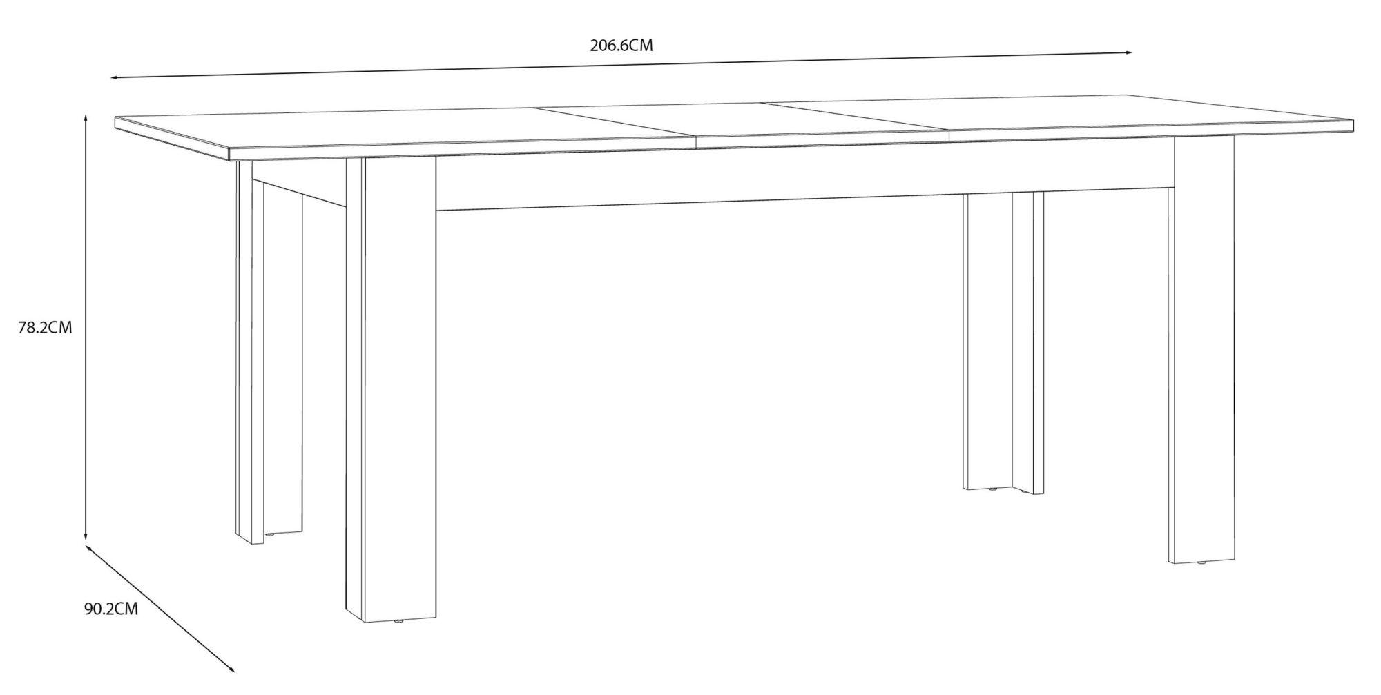 Bohol Grey 6-8 Seater Extending Dining Table