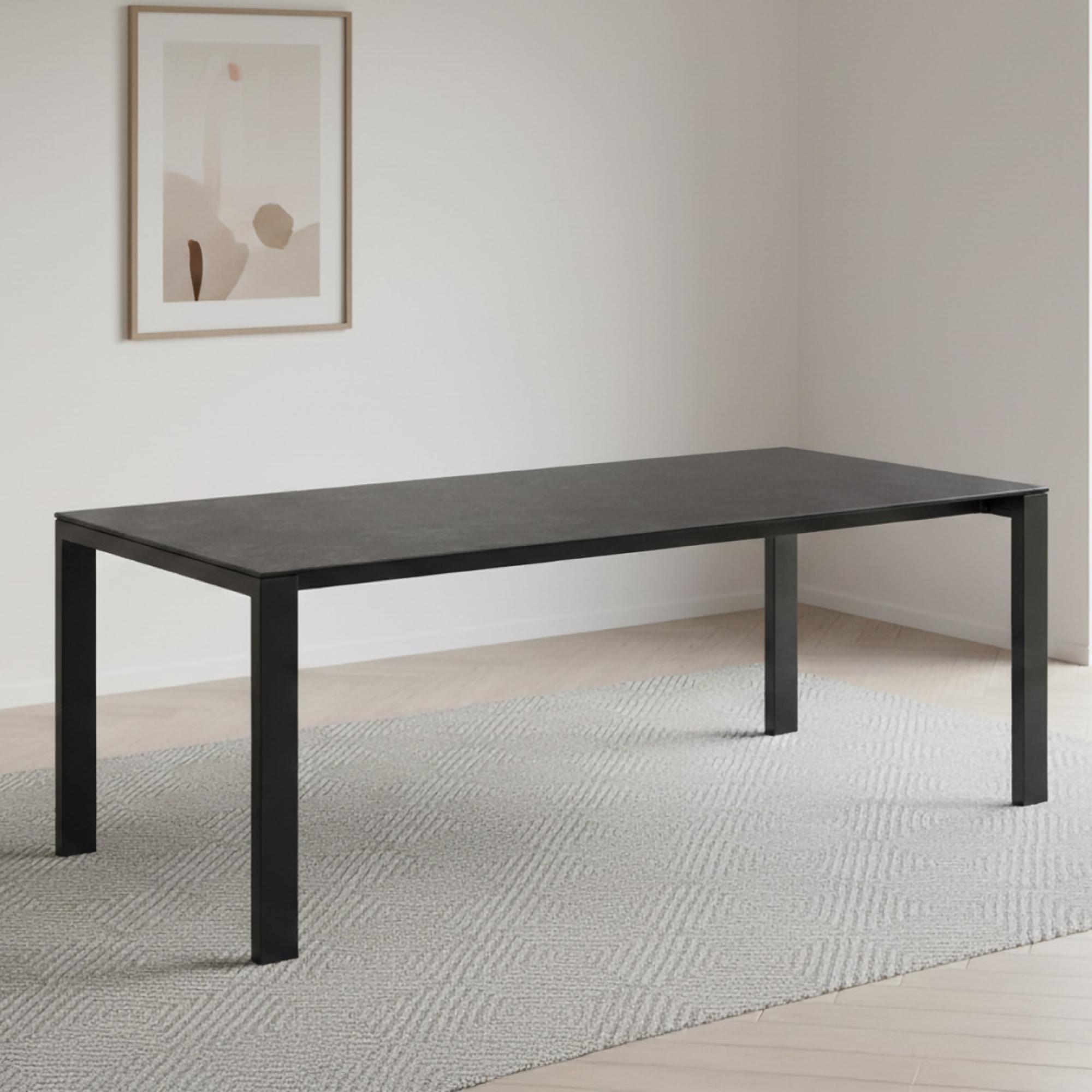 Brentford Dining Table - 8 Seater - 200cm - Black Ceramic